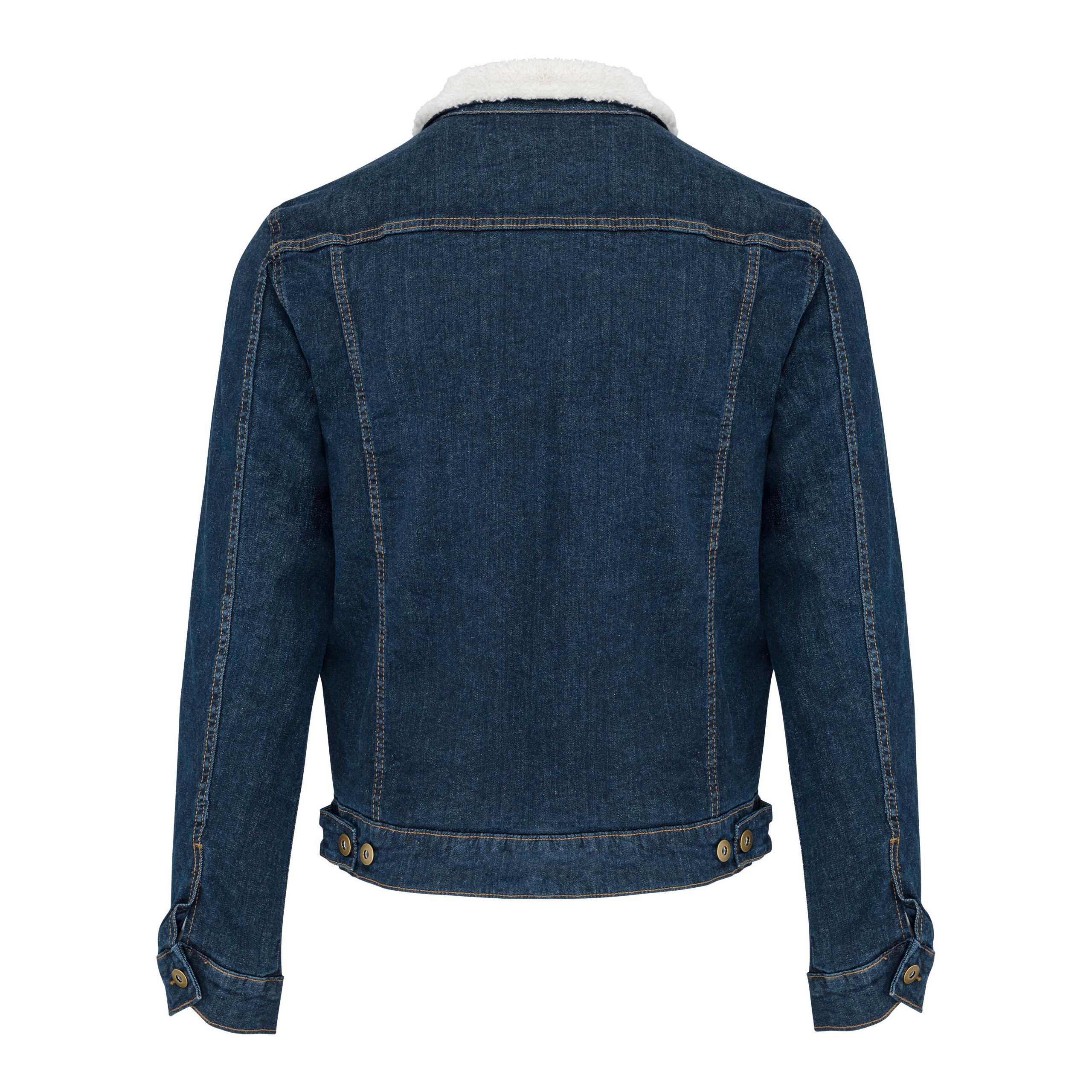 Kariban - Veste denim doublée sherpa homme - Blue Rinse - S