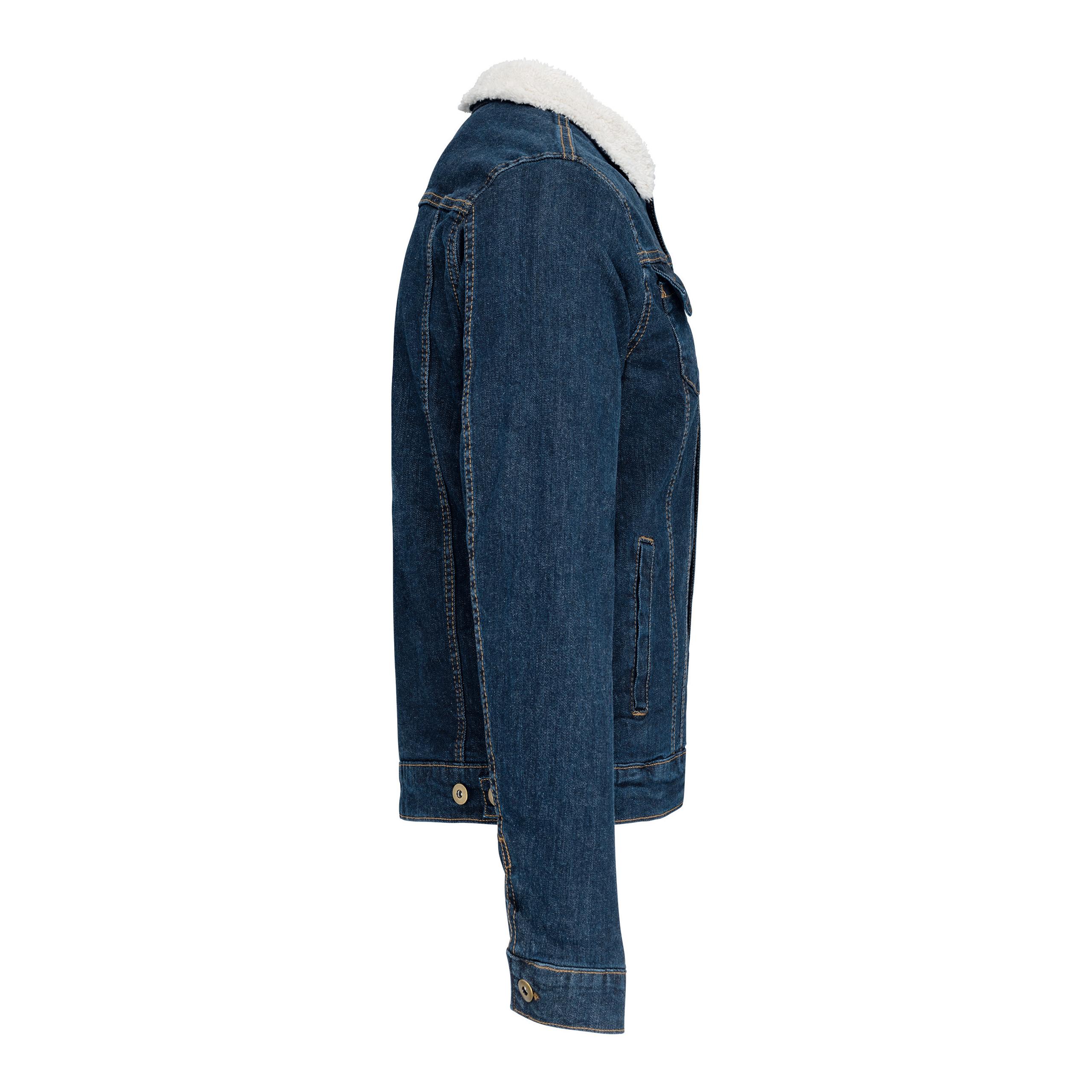 Kariban - Veste denim doublée sherpa homme - Blue Rinse - S