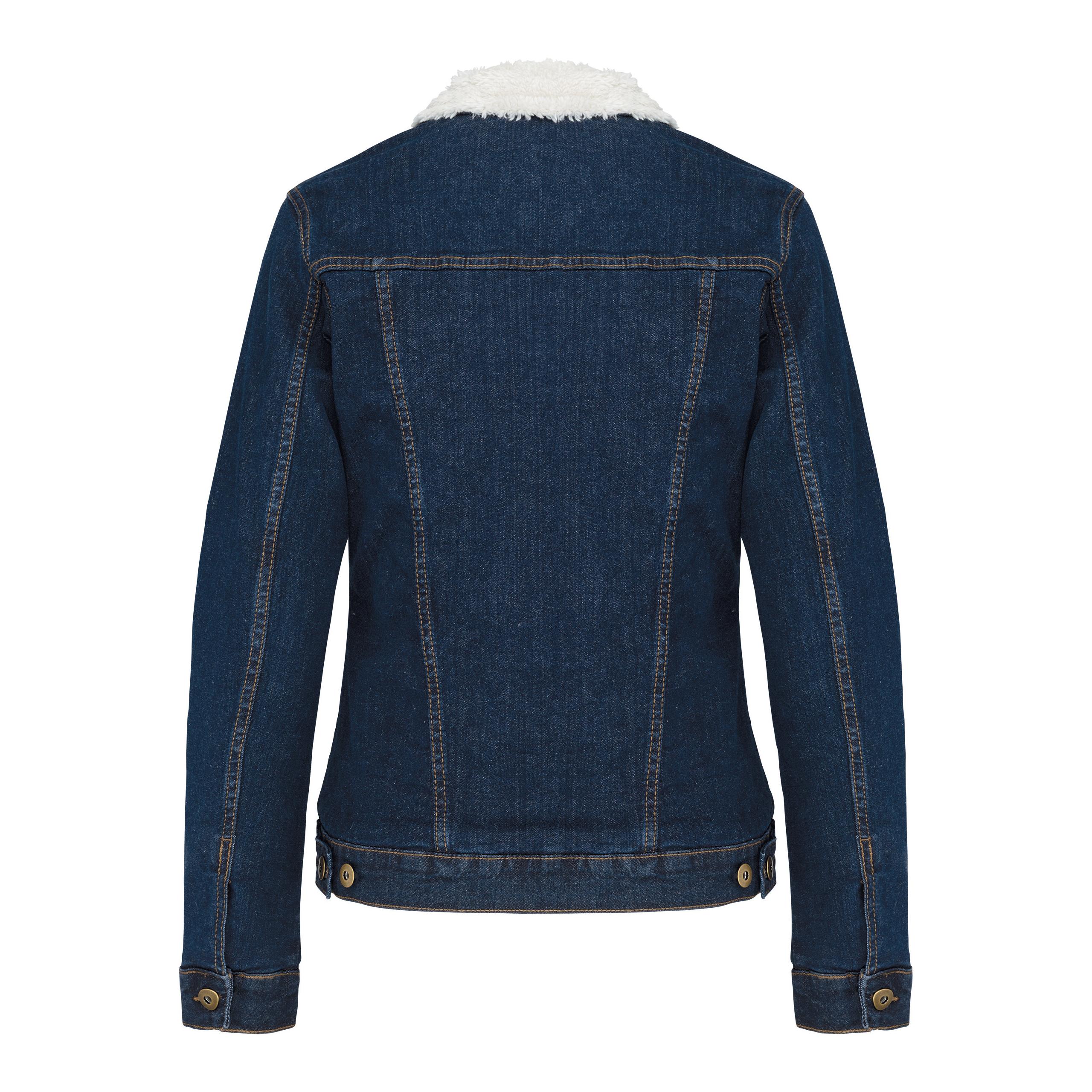 Kariban - Veste denim doublée sherpa femme - Blue Rinse - XS