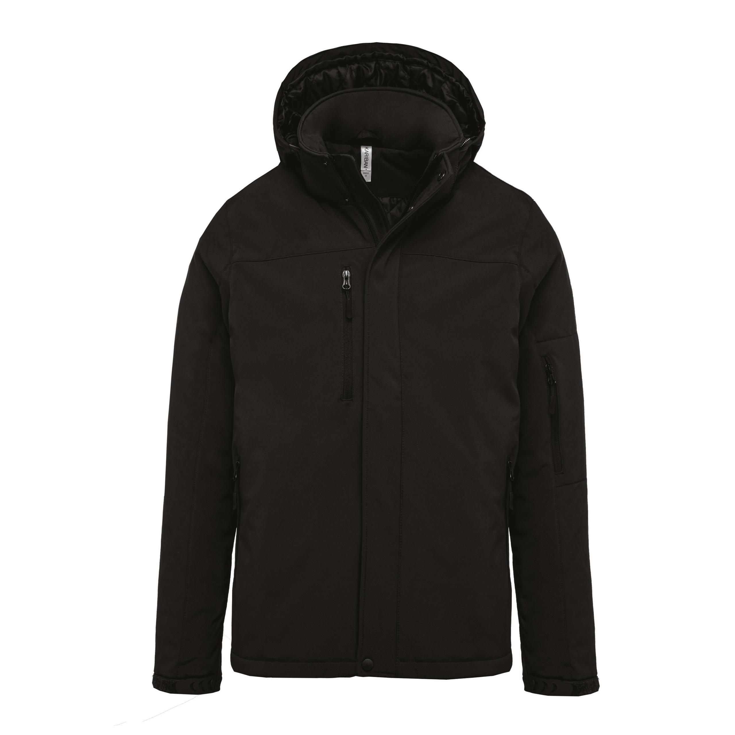 Kariban - Parka softshell doublée capuche homme - Black - S