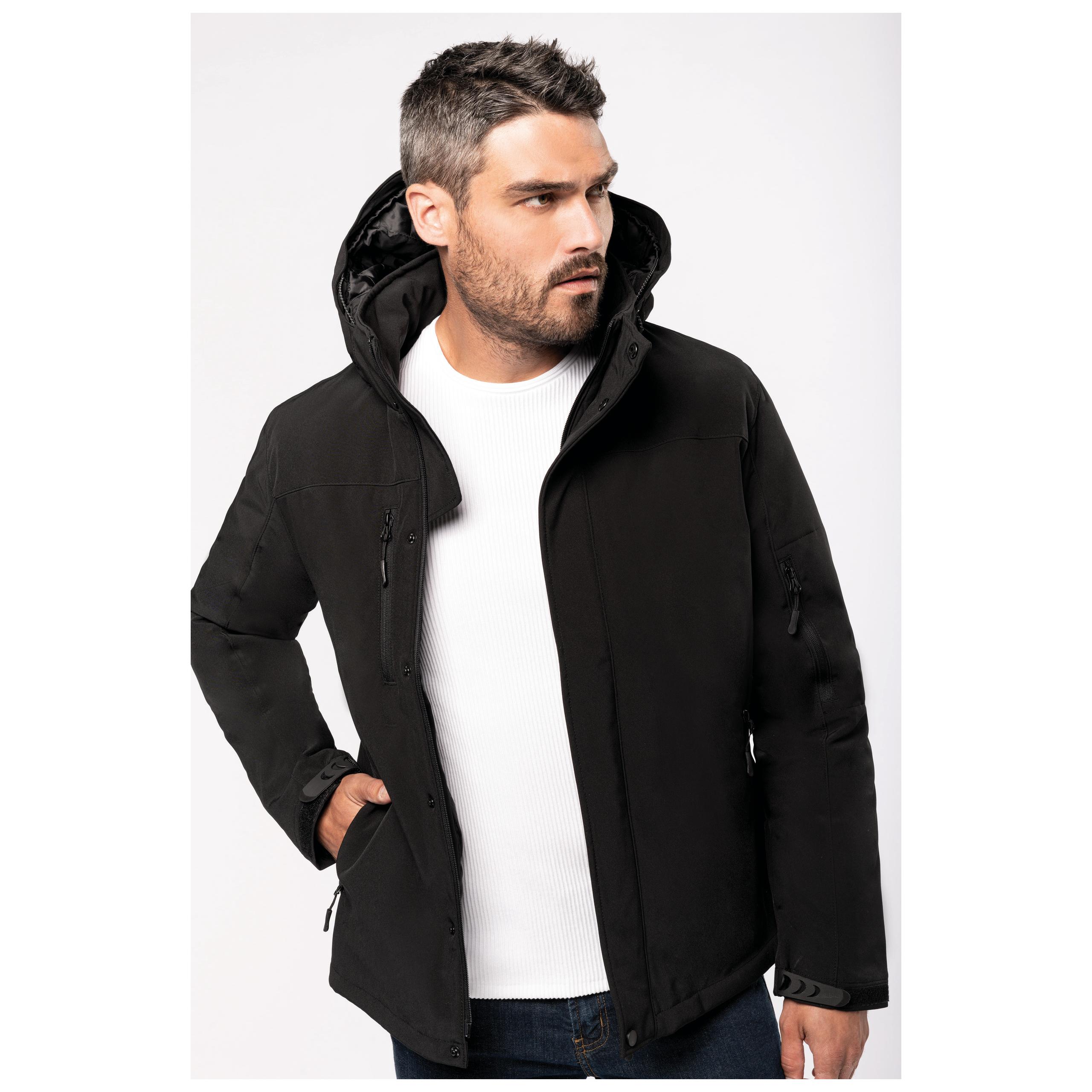 Kariban - Parka softshell doublée capuche homme - Black - S