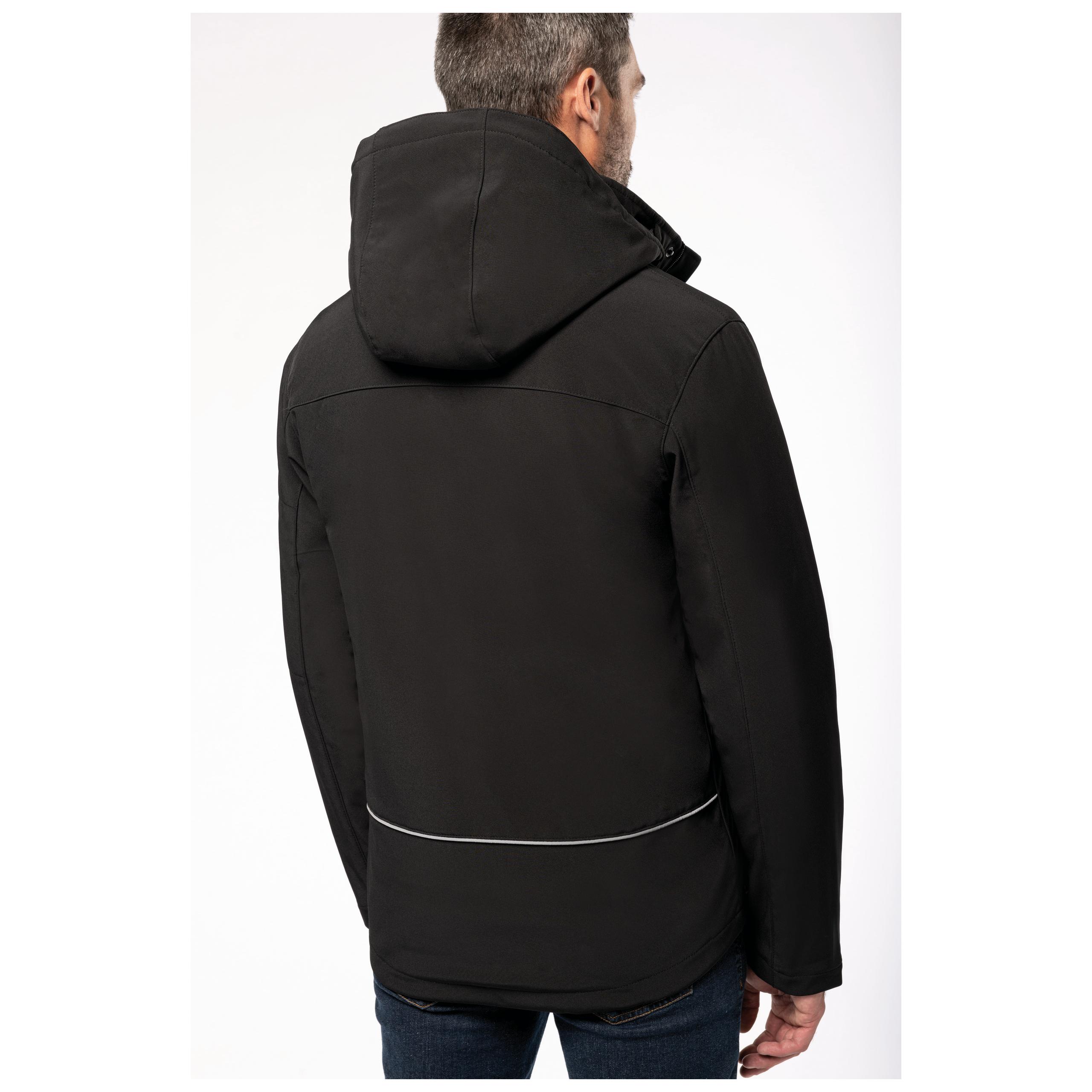 Kariban - Parka softshell doublée capuche homme - Black - S