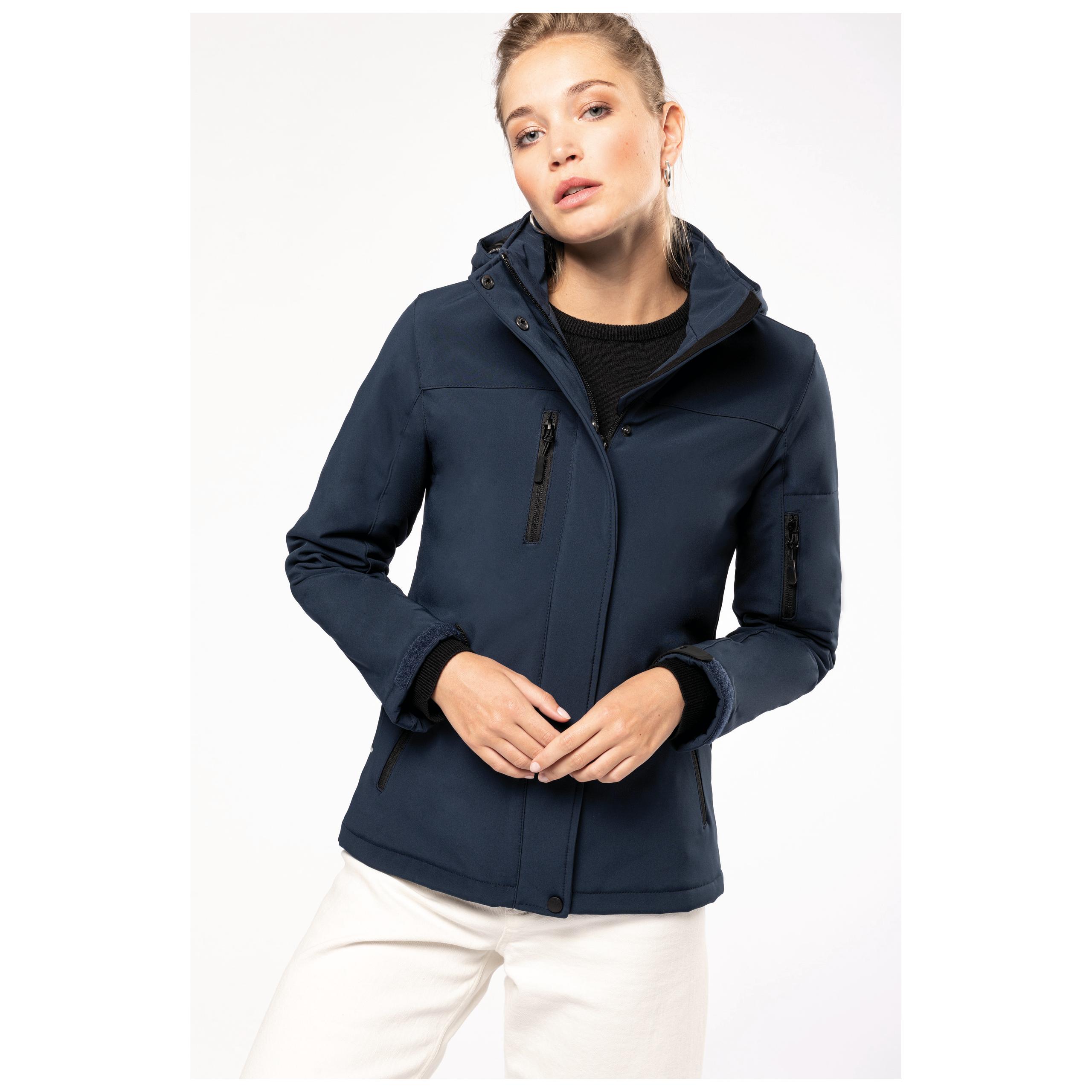 Kariban - Parka softshell doublée capuche femme - Black - XS