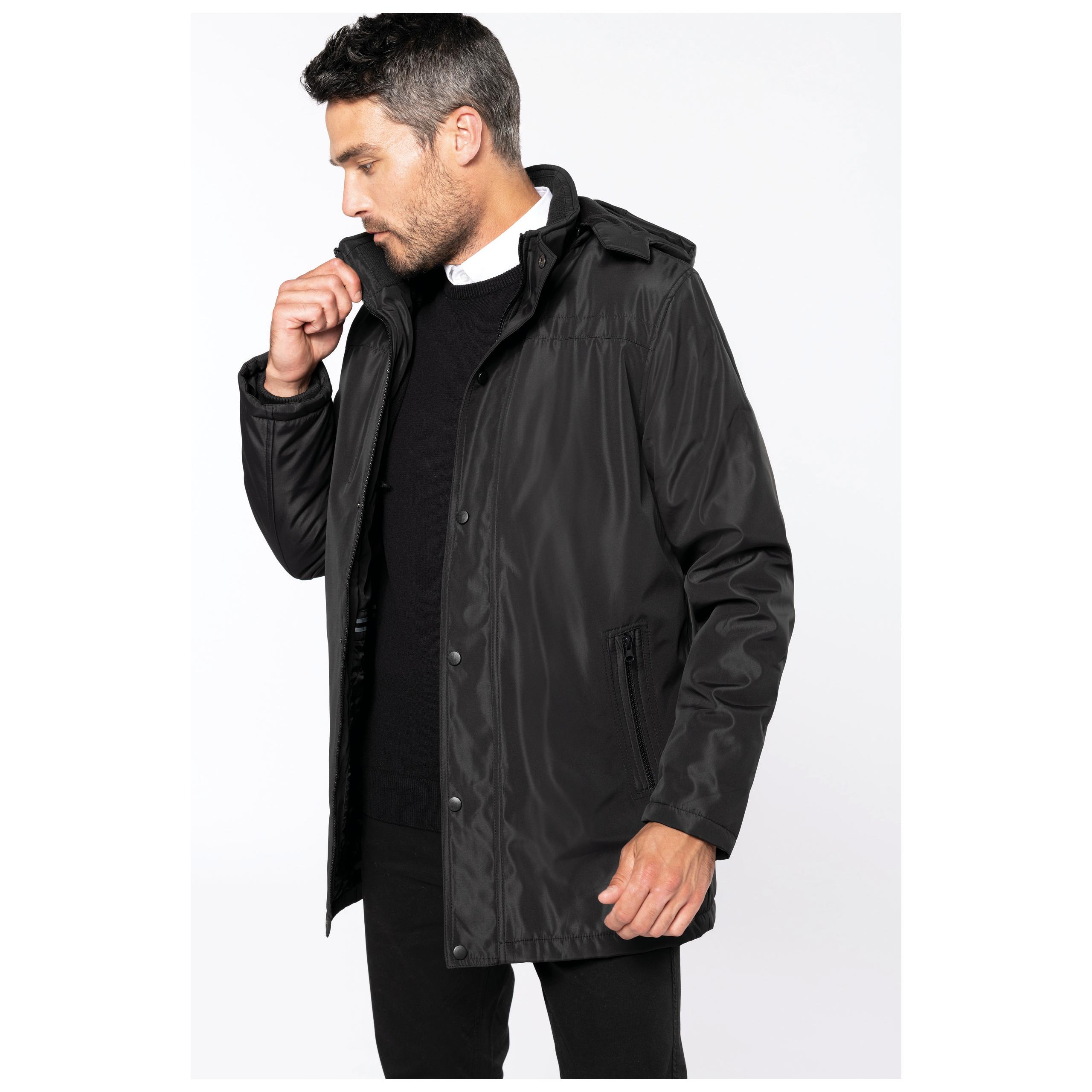 Kariban - Parka avec capuche amovible - Black - S