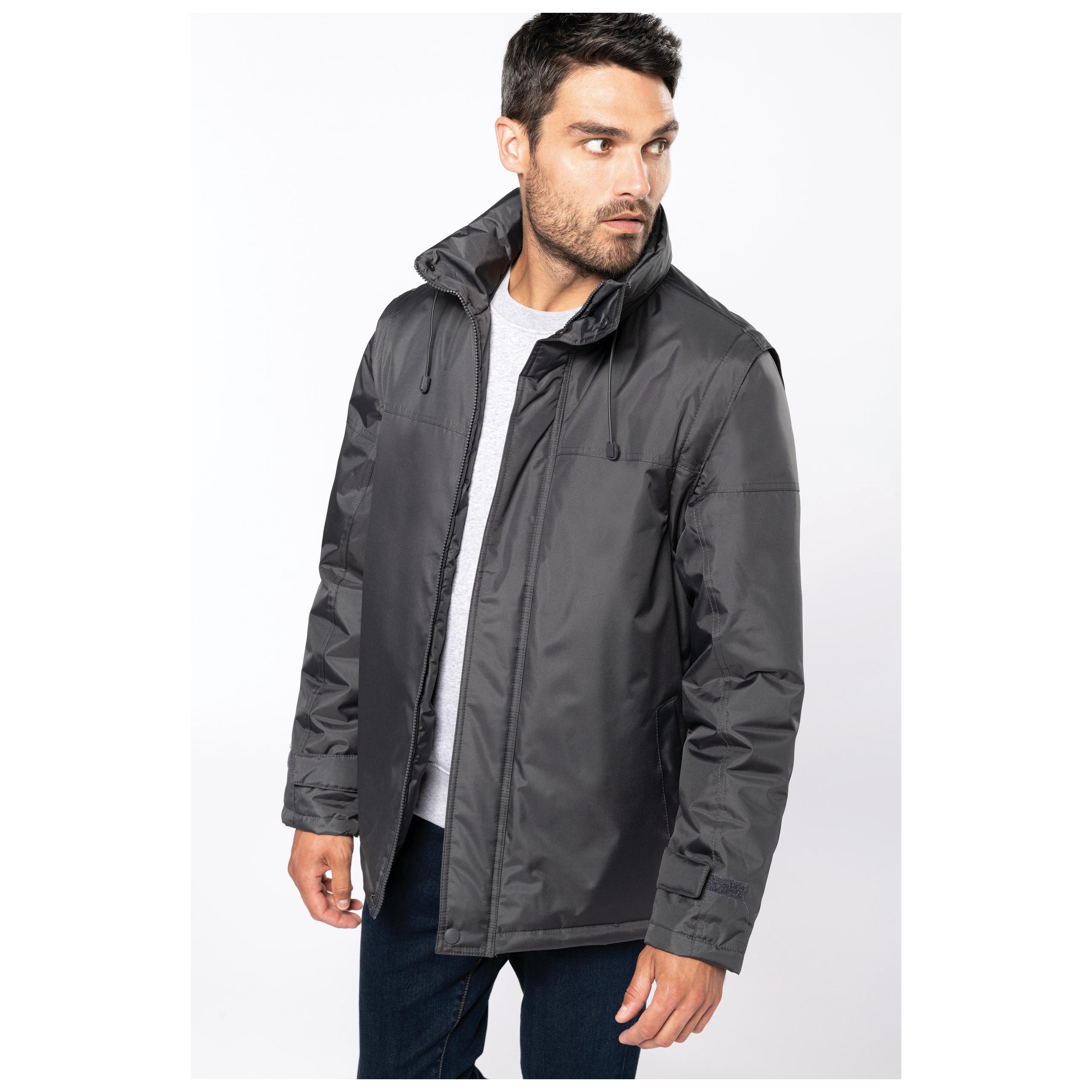 Kariban - Factory > blouson manches amovibles - Black - S