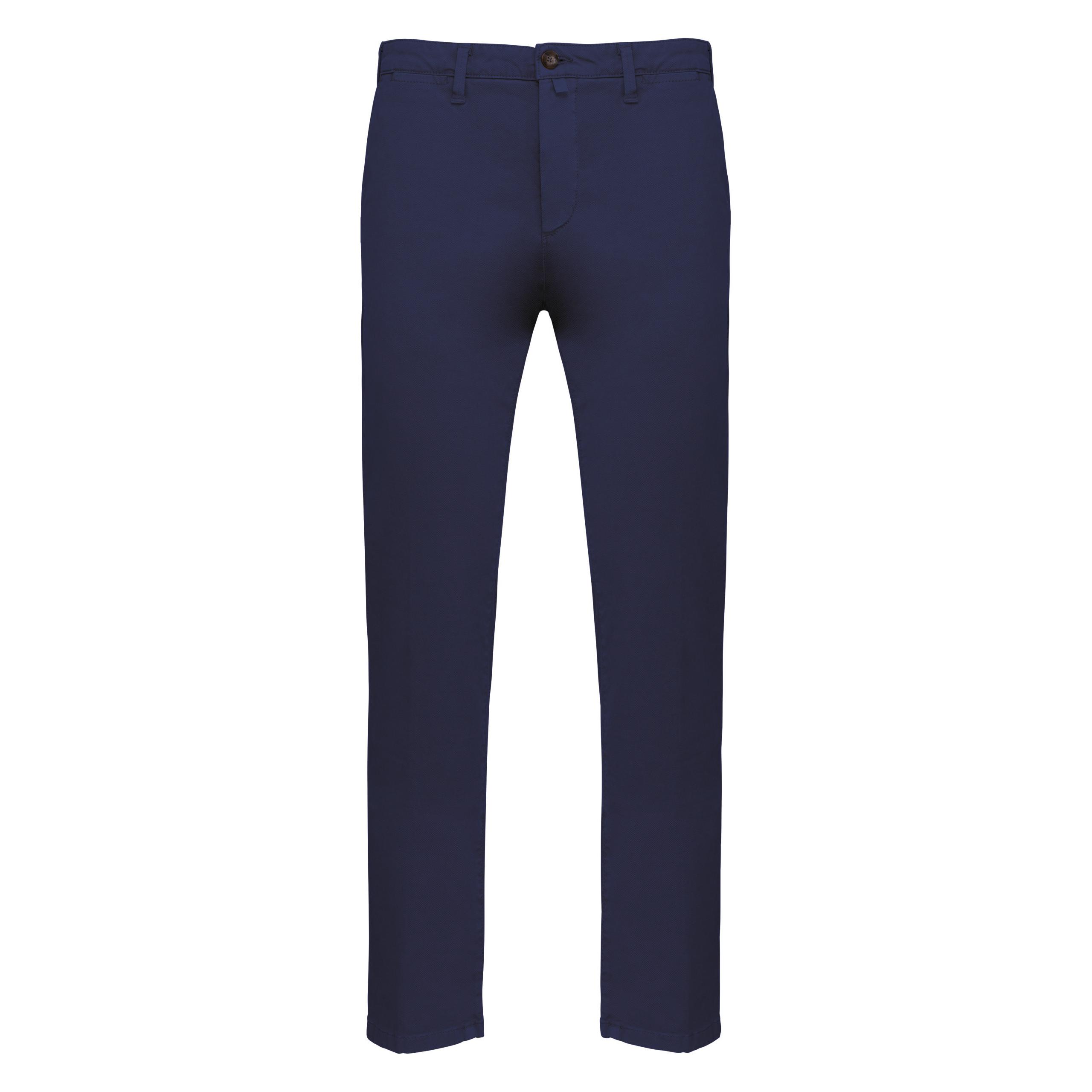 Kariban - Pantalon chino homme - Washed evening blue - 36 FR