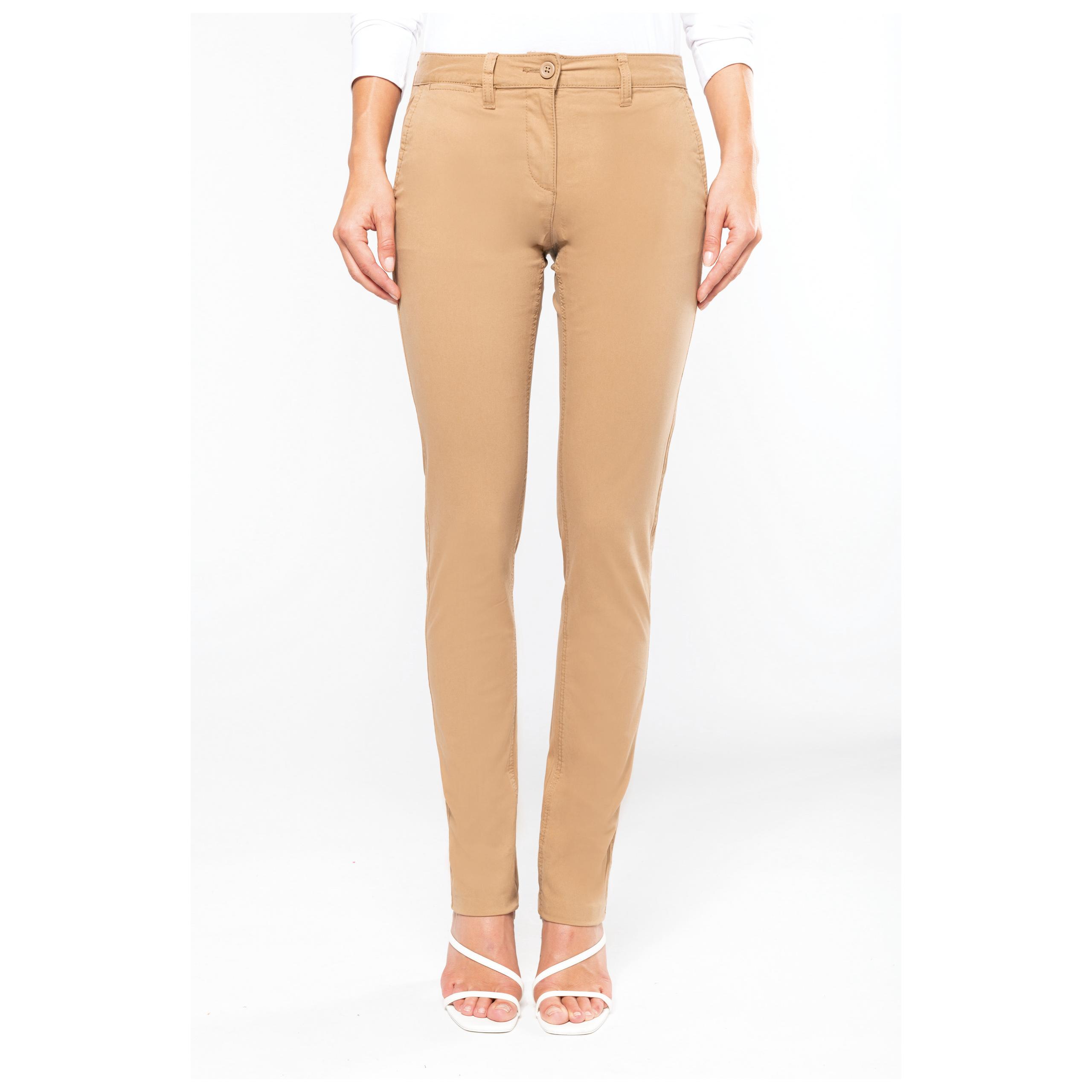 Kariban - Pantalon chino femme - Beige - 34 FR