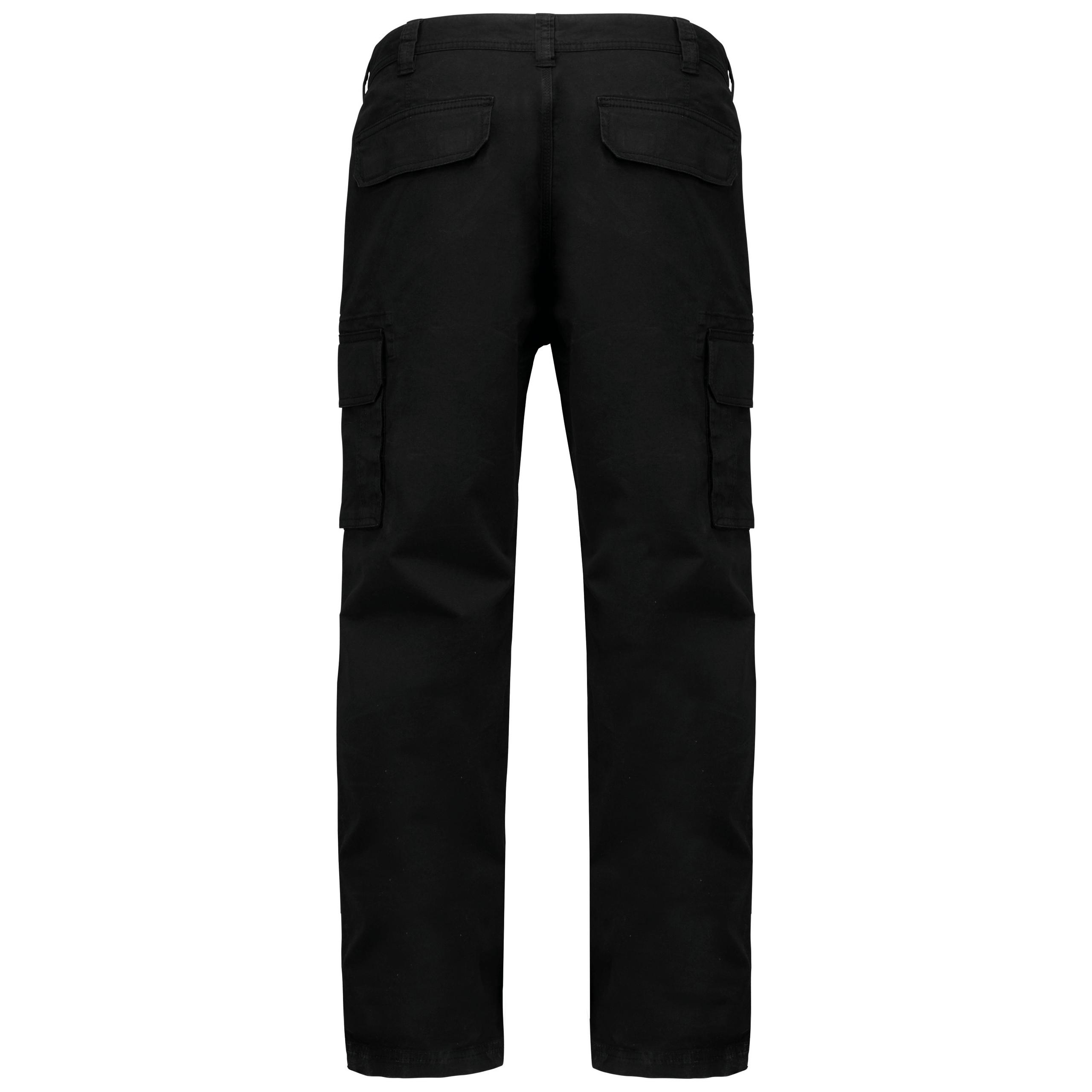 Kariban - Pantalon multipoches homme - Black - 38 FR