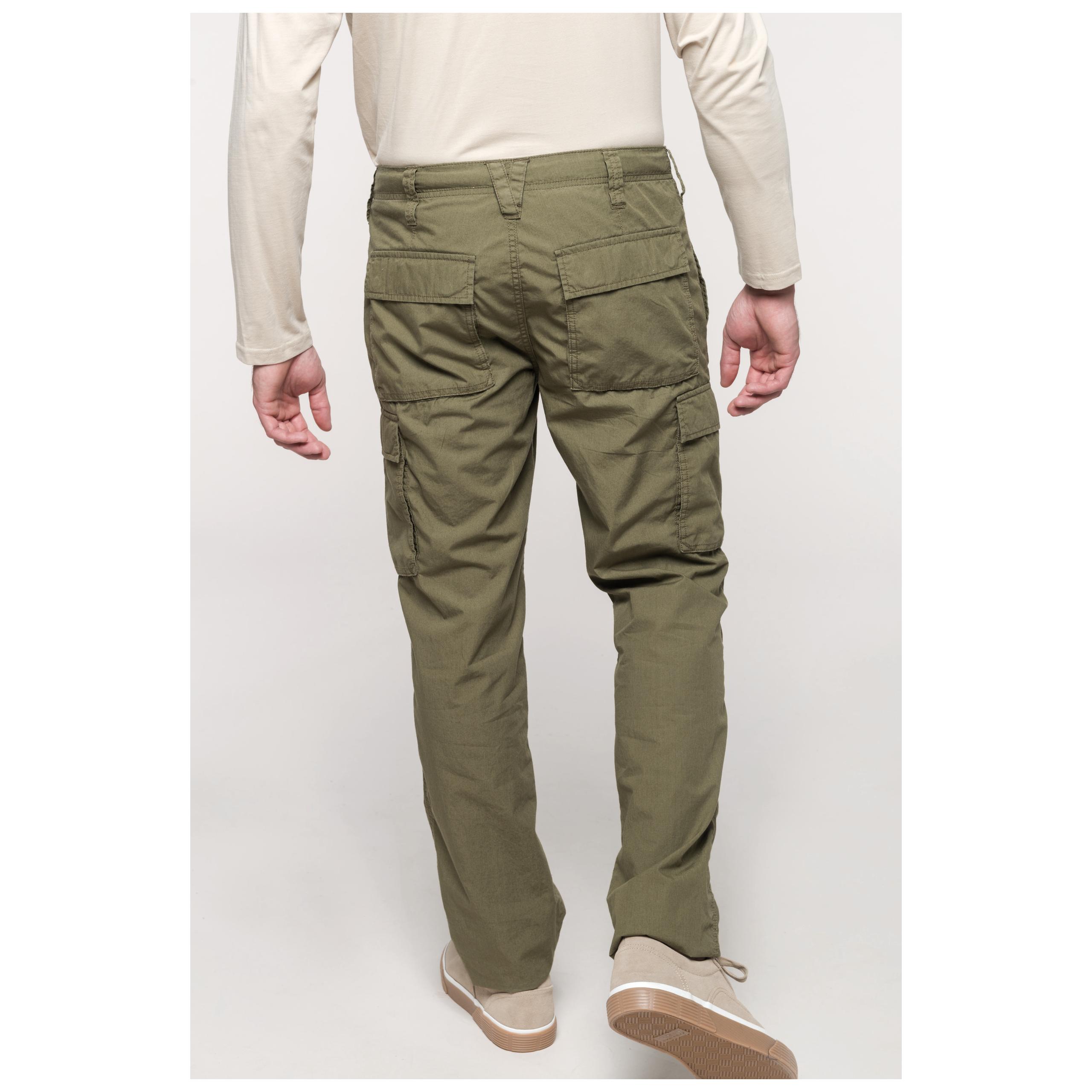 Kariban - Pantalon léger multipoches homme - Beige - 38 FR