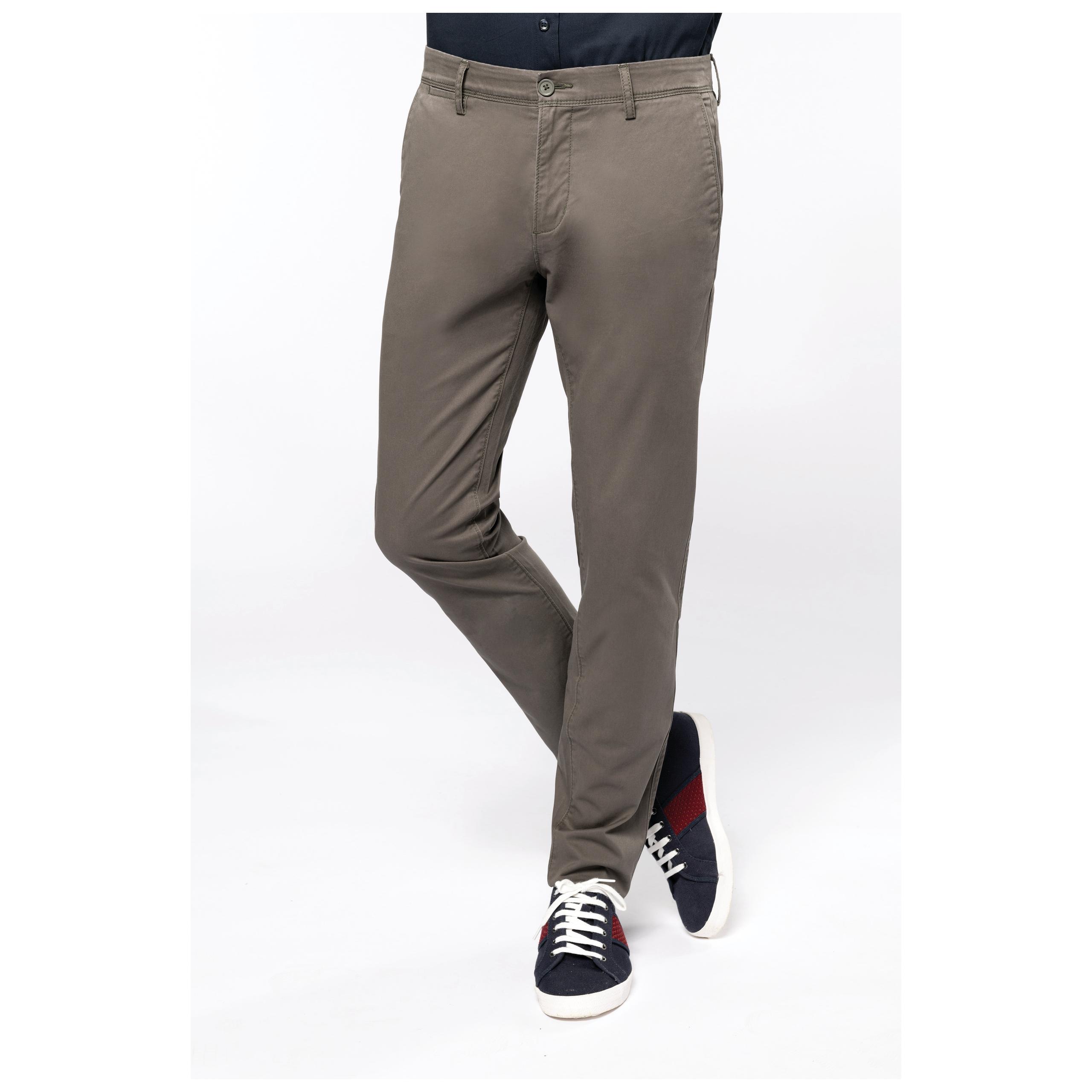 Kariban - Chino premium homme - Washed Bronze - 38 FR