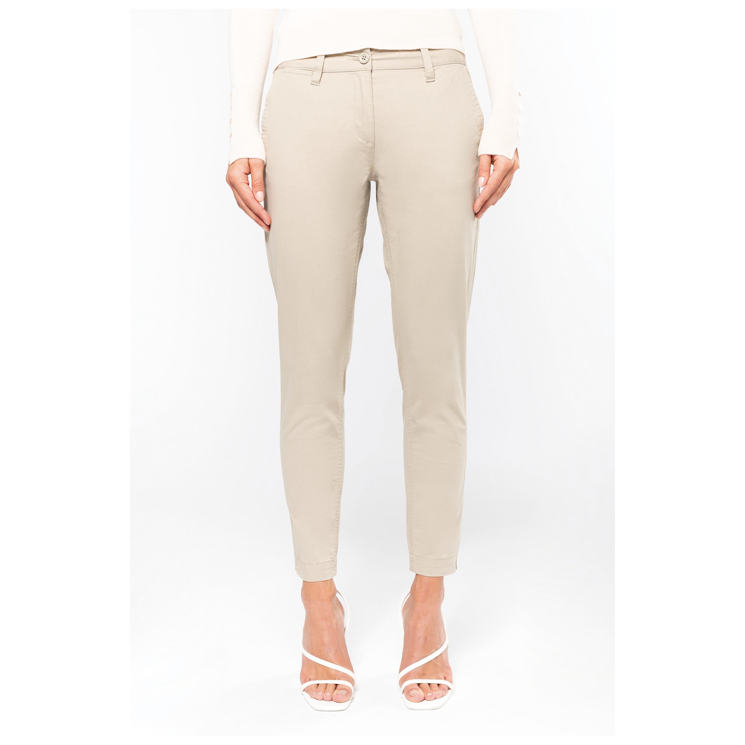 Kariban - Pantalon femme 7/8 - Beige - 34 FR