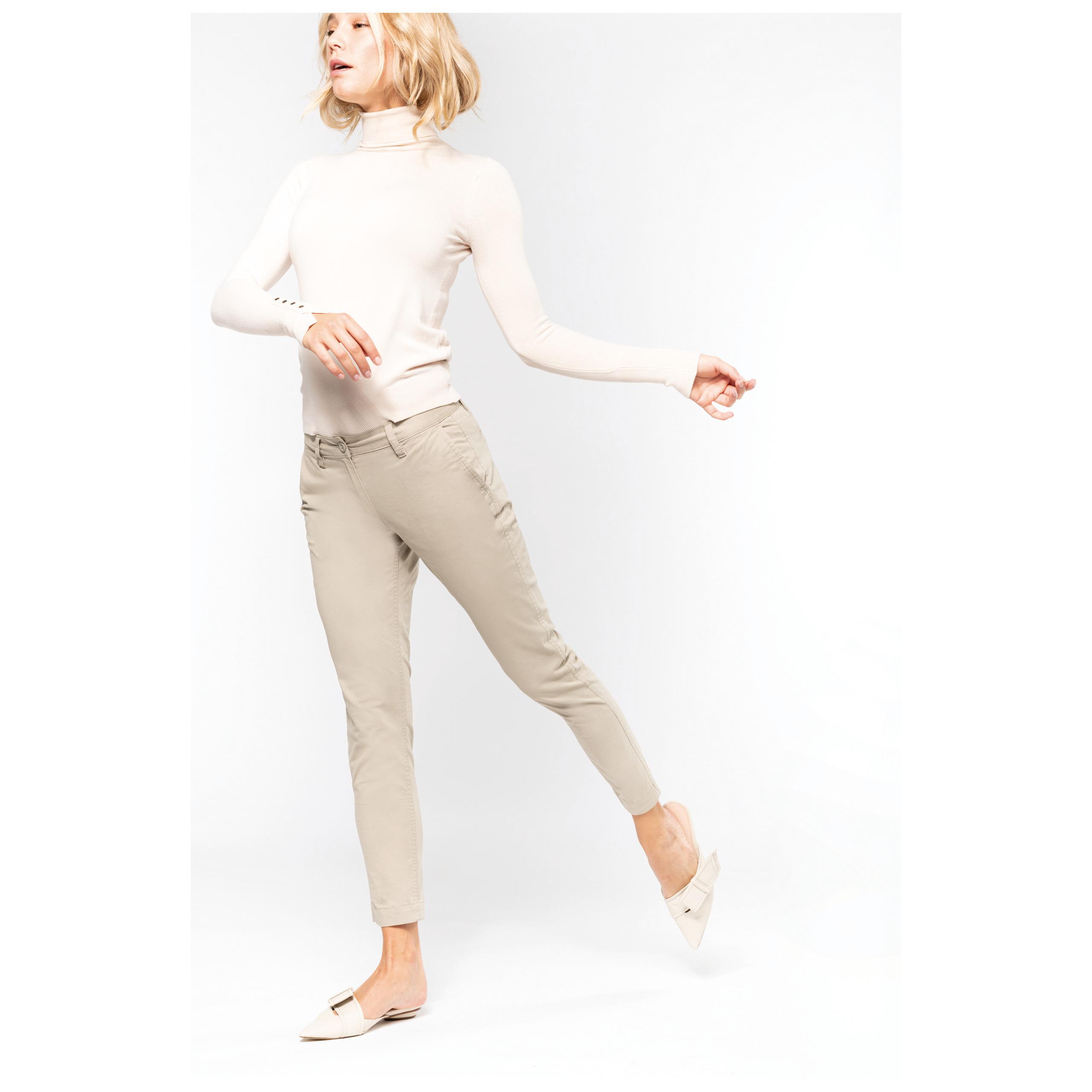 Kariban - Pantalon femme 7/8 - Beige - 34 FR