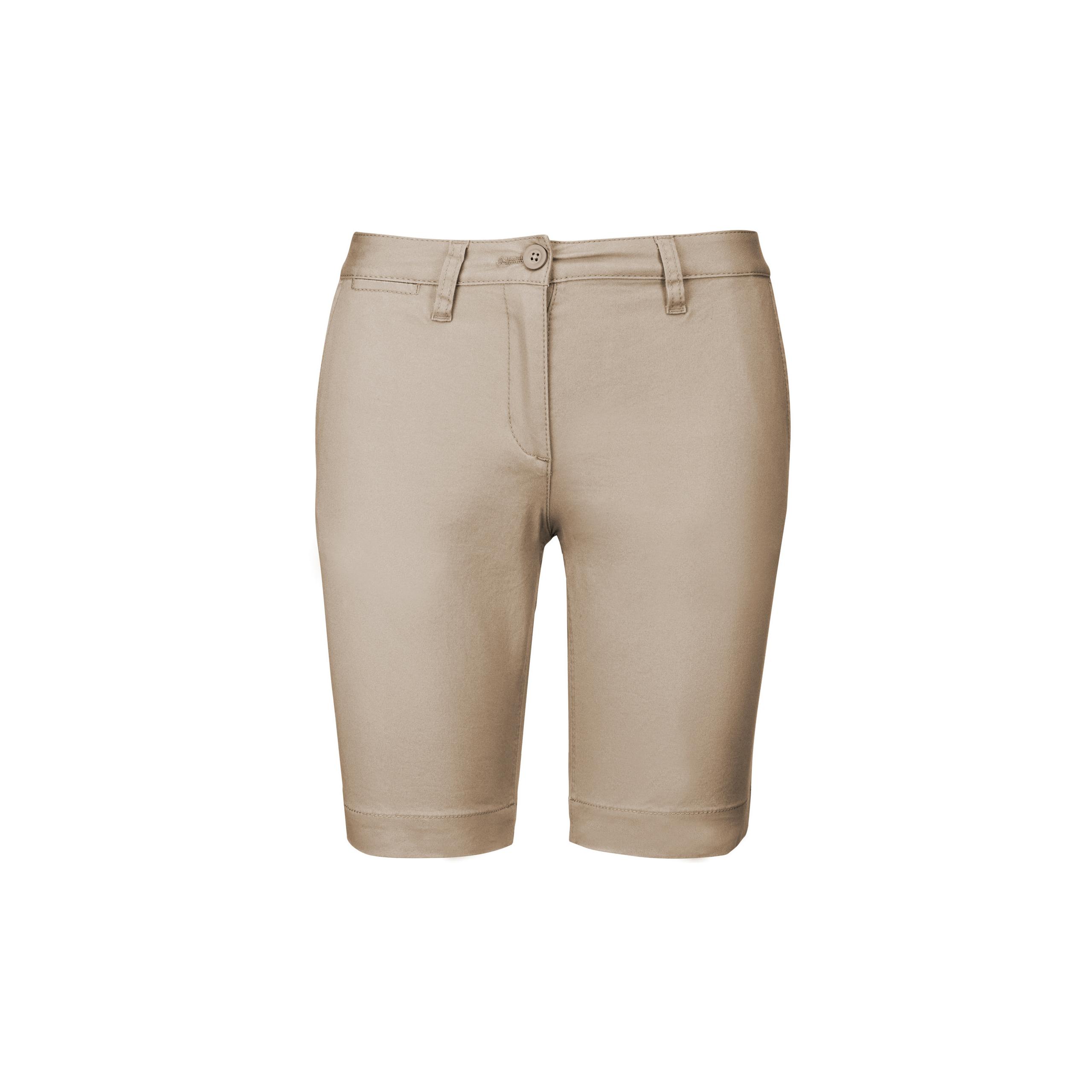 Kariban - Bermuda chino femme - Beige - 34 FR