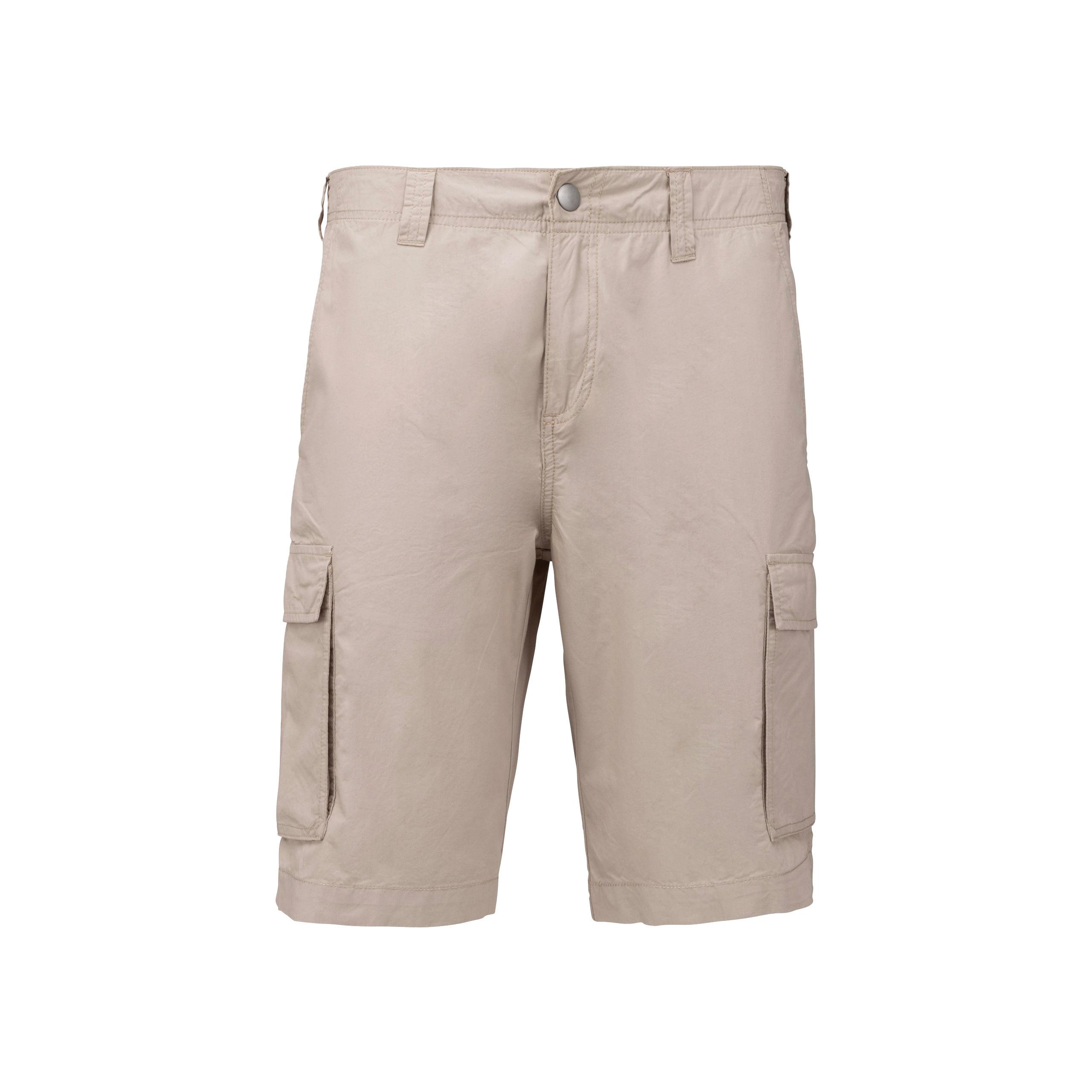 Kariban - Bermuda léger multipoches homme - Beige - 38 FR