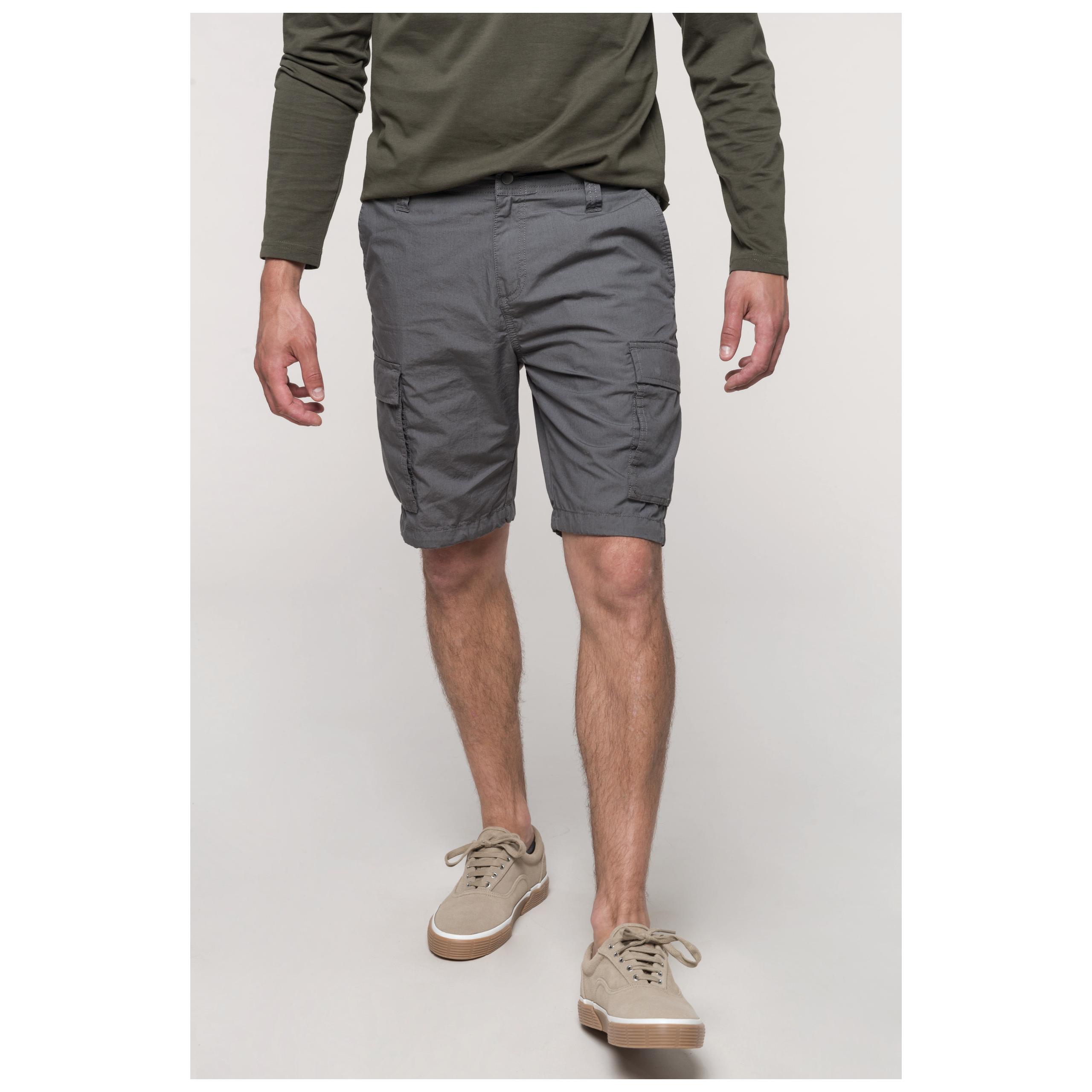 Kariban - Bermuda léger multipoches homme - Beige - 38 FR