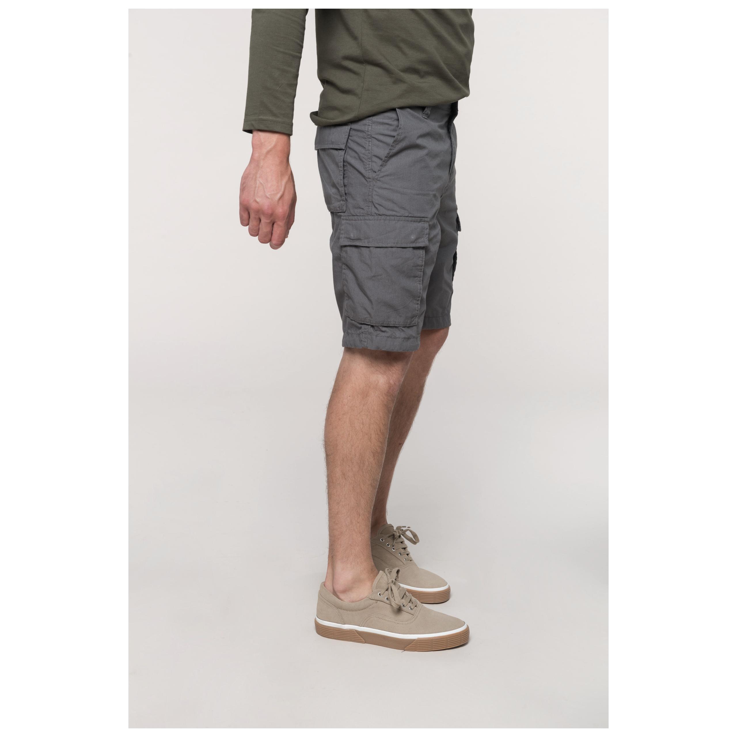 Kariban - Bermuda léger multipoches homme - Beige - 38 FR