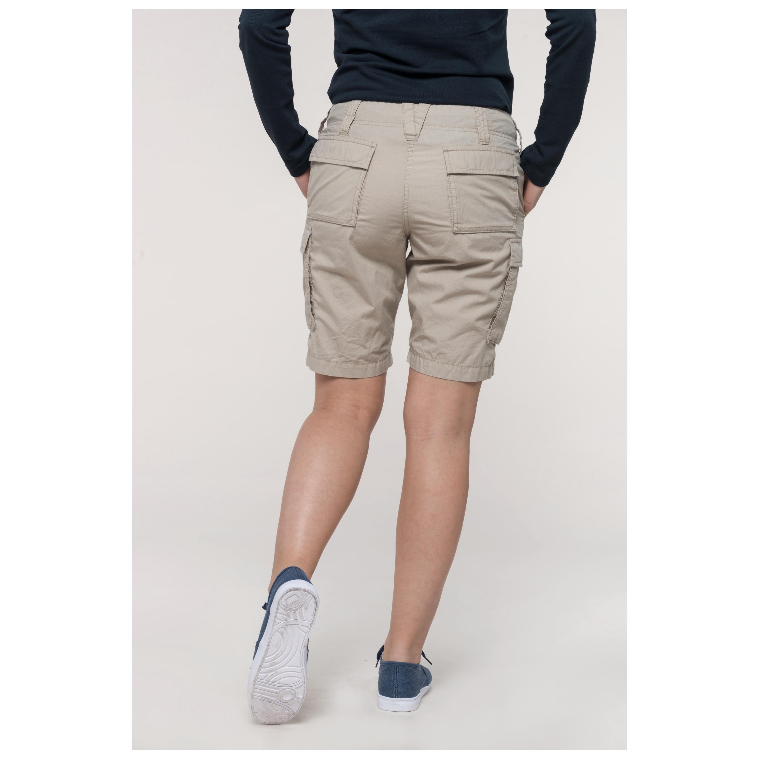 Kariban - Bermuda léger multipoches femme - Beige - 34 FR