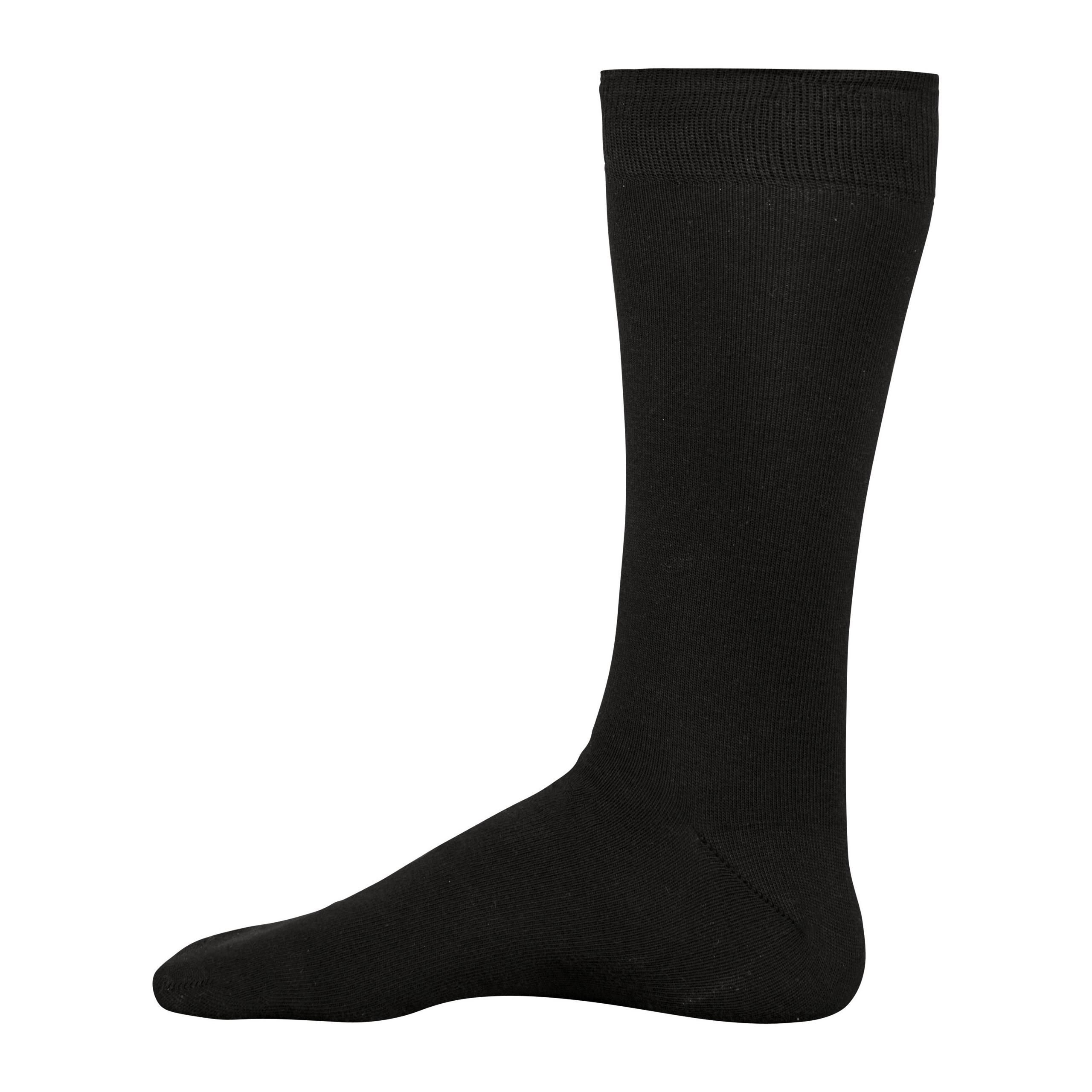 Kariban - Chaussettes de ville mi-hautes coton Bio Origine France Garantie - Black - 35/38 EU