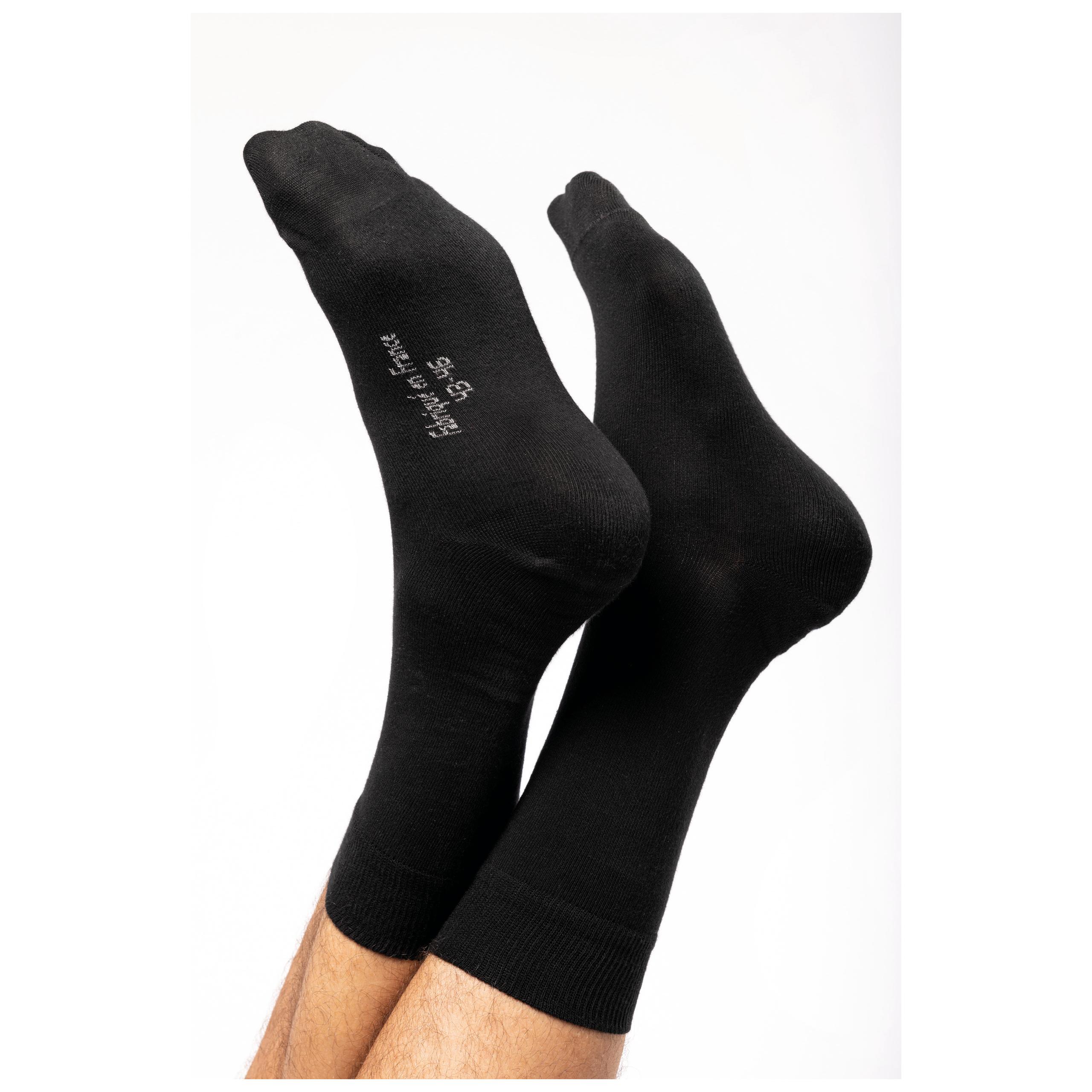 Kariban - Chaussettes de ville mi-hautes coton Bio Origine France Garantie - Black - 35/38 EU