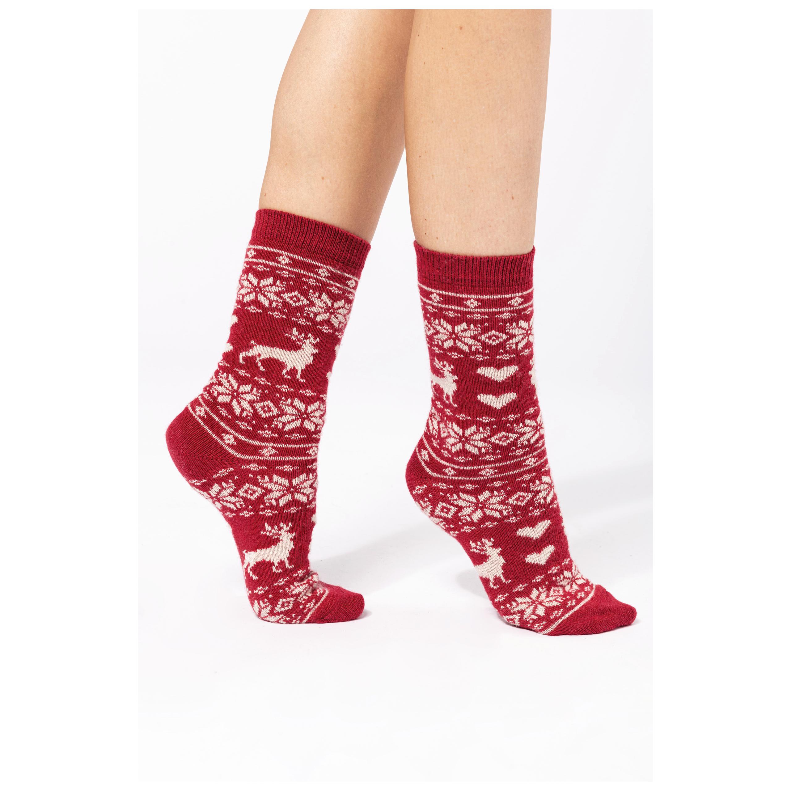 Kariban - Chaussettes d'hiver unisexe - Cherry Red - One Size