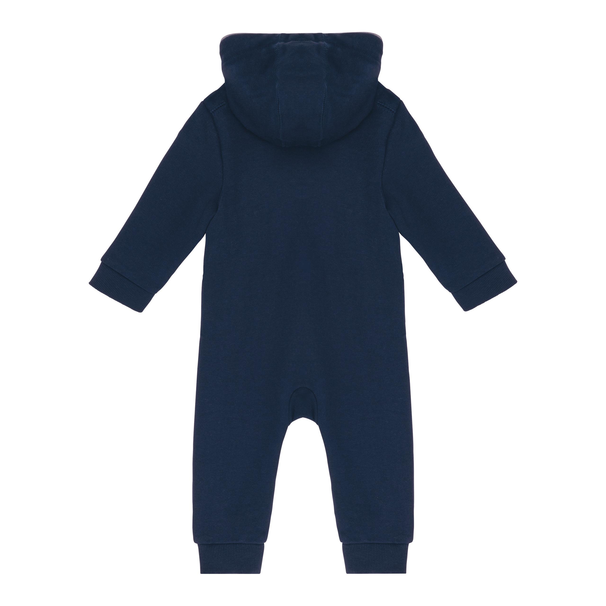 Kariban - Grenouillère bébé avec capuche - Navy / Oxford Grey - 6M