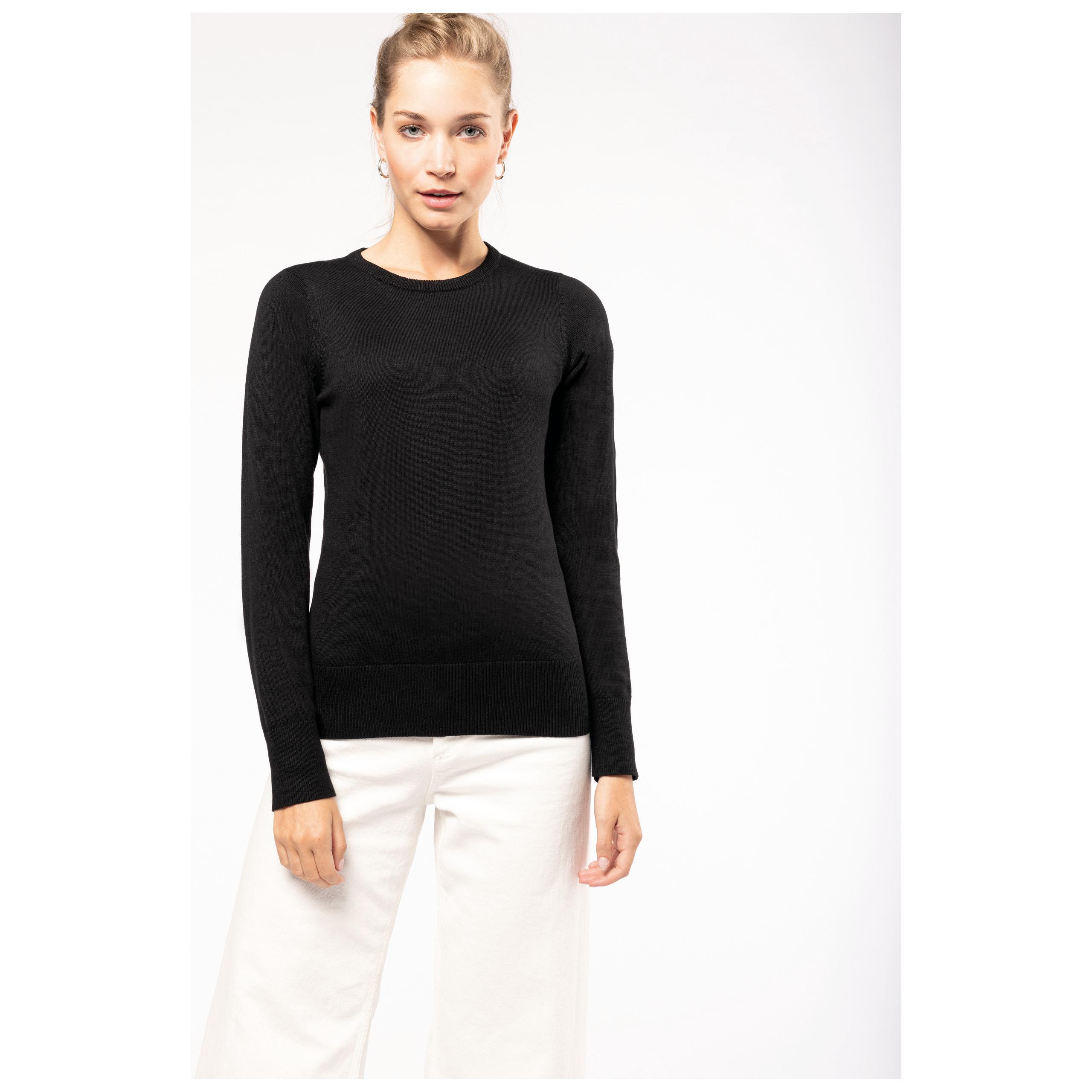 Kariban - Pull col rond femme - Black - S