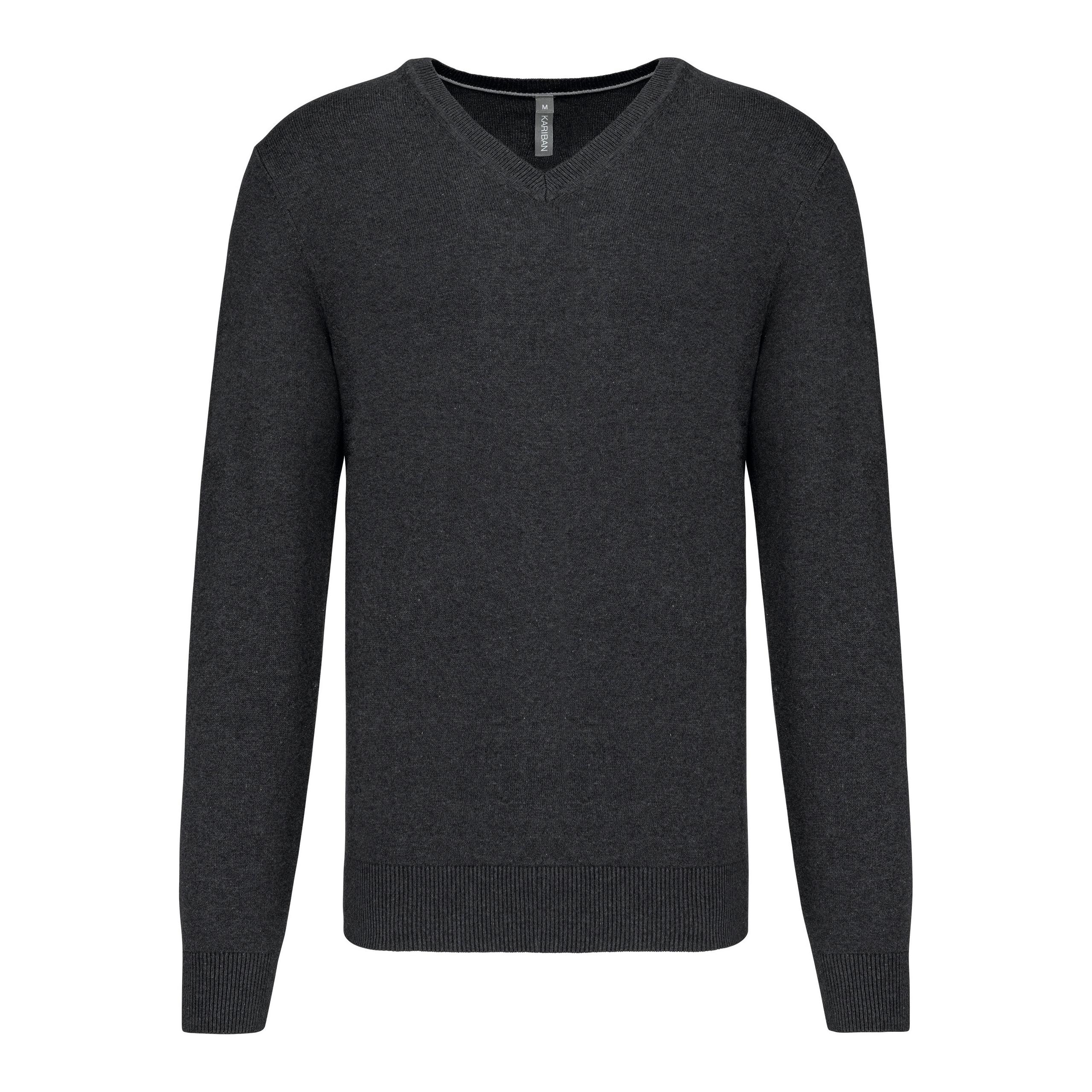 Kariban - Pullover premium col V - Black Heather - XS