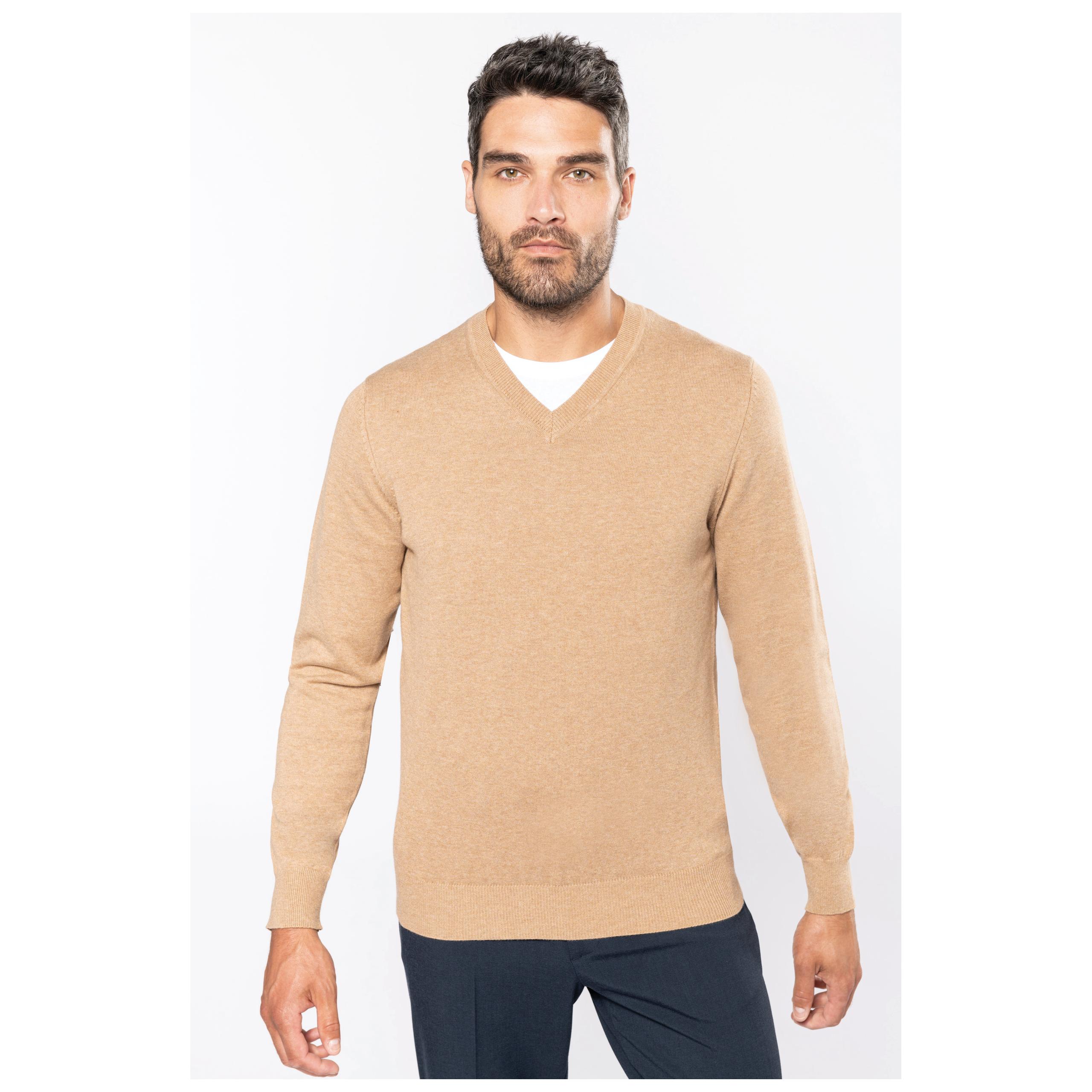 Kariban - Pullover premium col V - Black Heather - XS