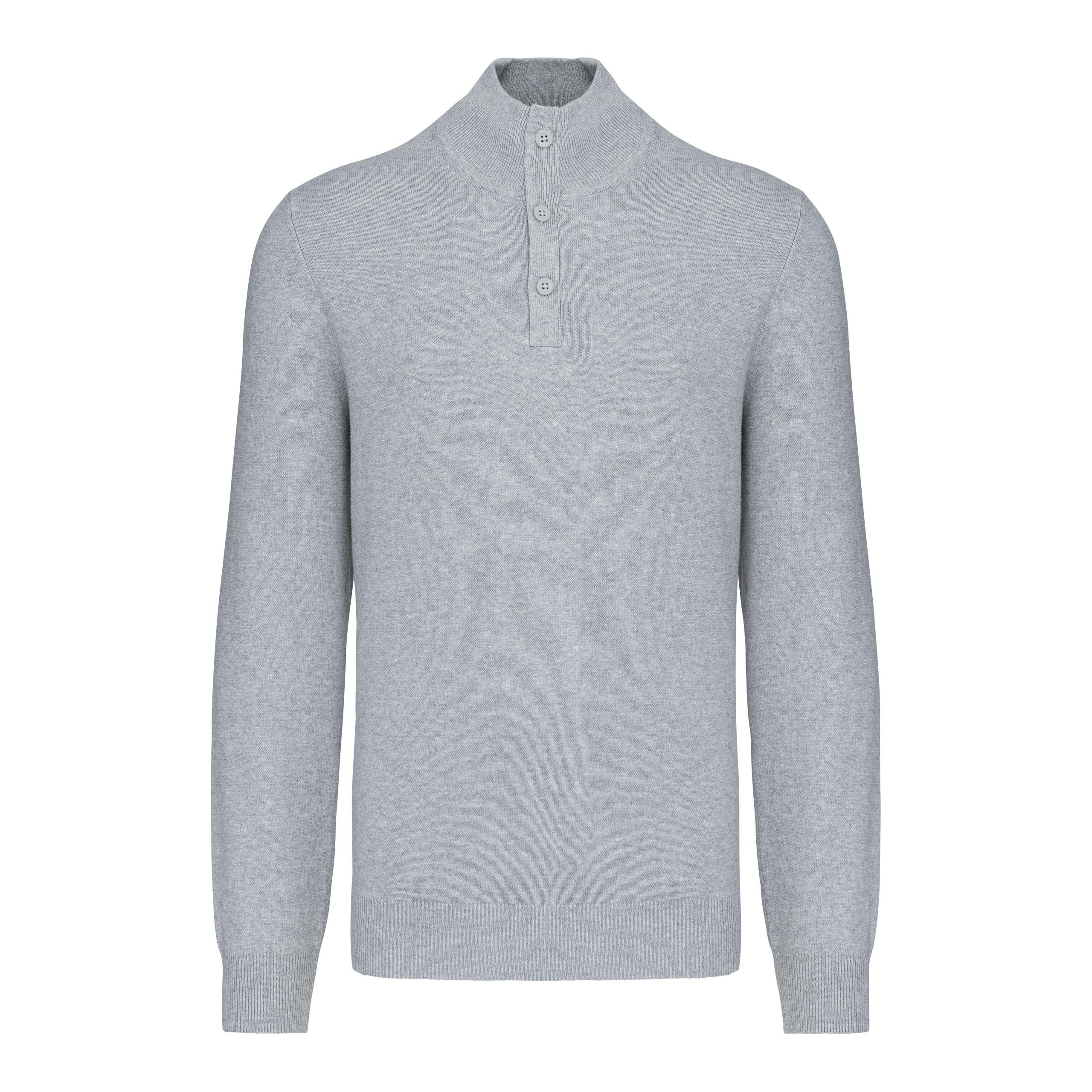 Kariban - Pullover premium col boutonné - Light grey heather - XS