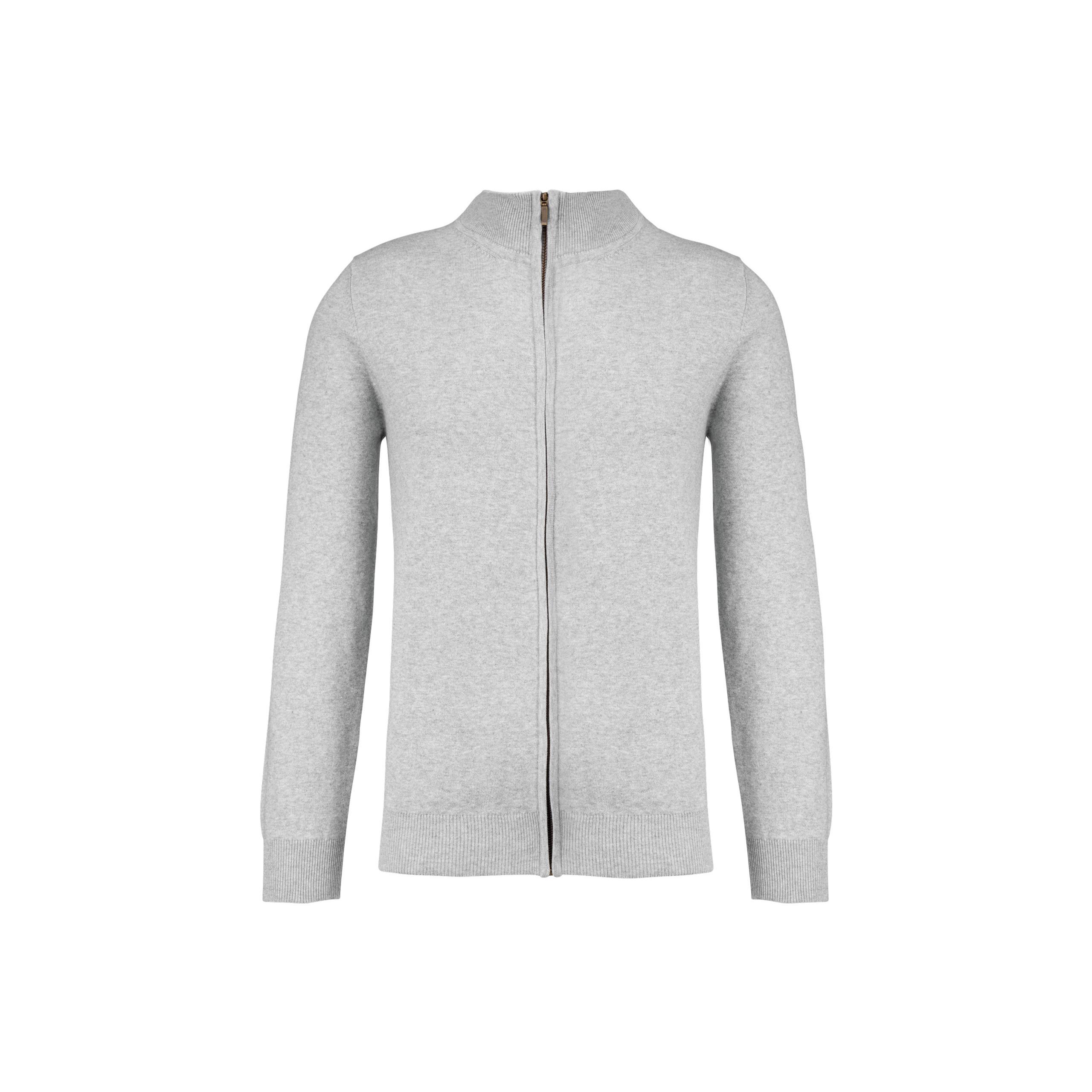 Kariban - Cardigan premium zippé - Light grey heather - XS