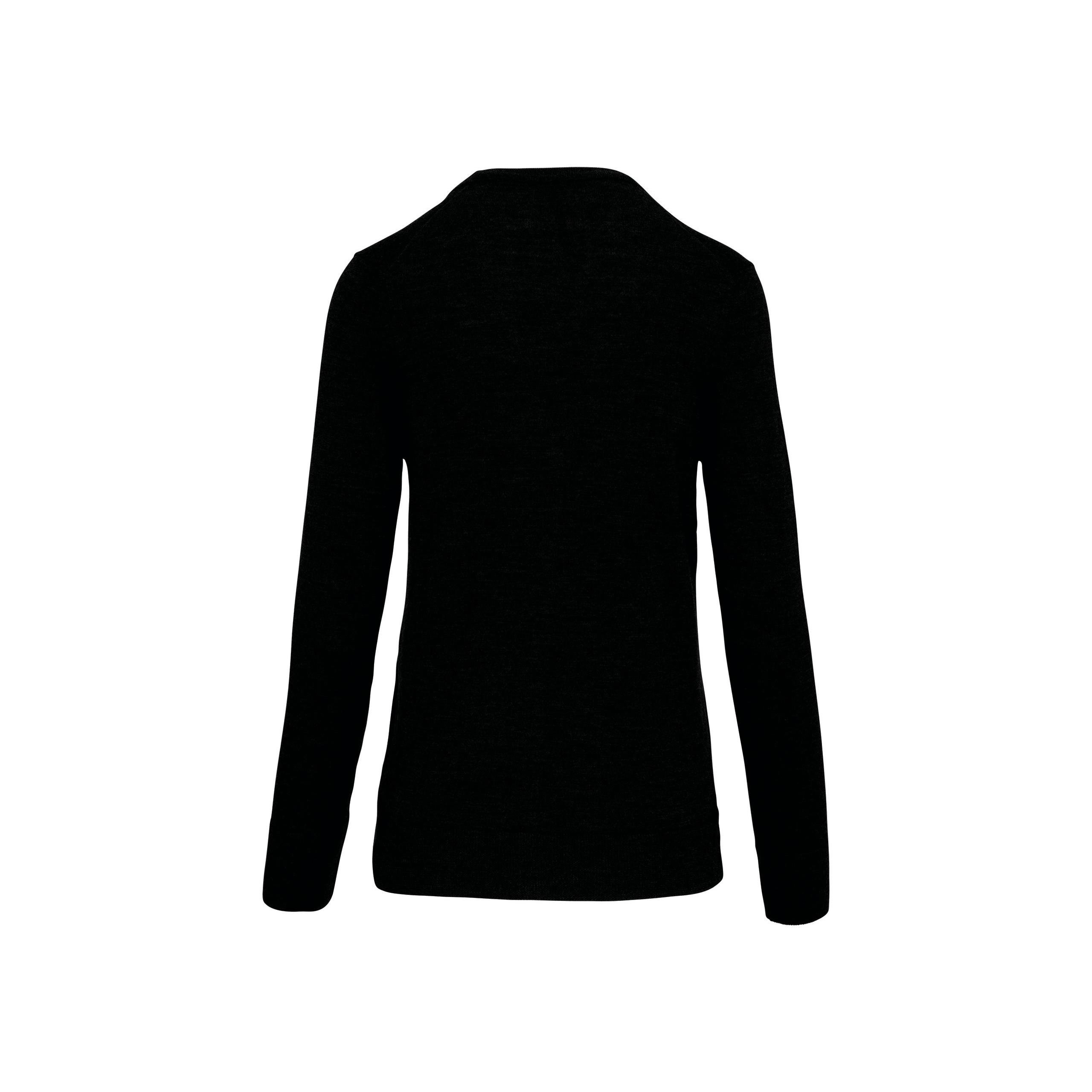 Kariban - Cardigan boutonné mérinos femme - Black - XS