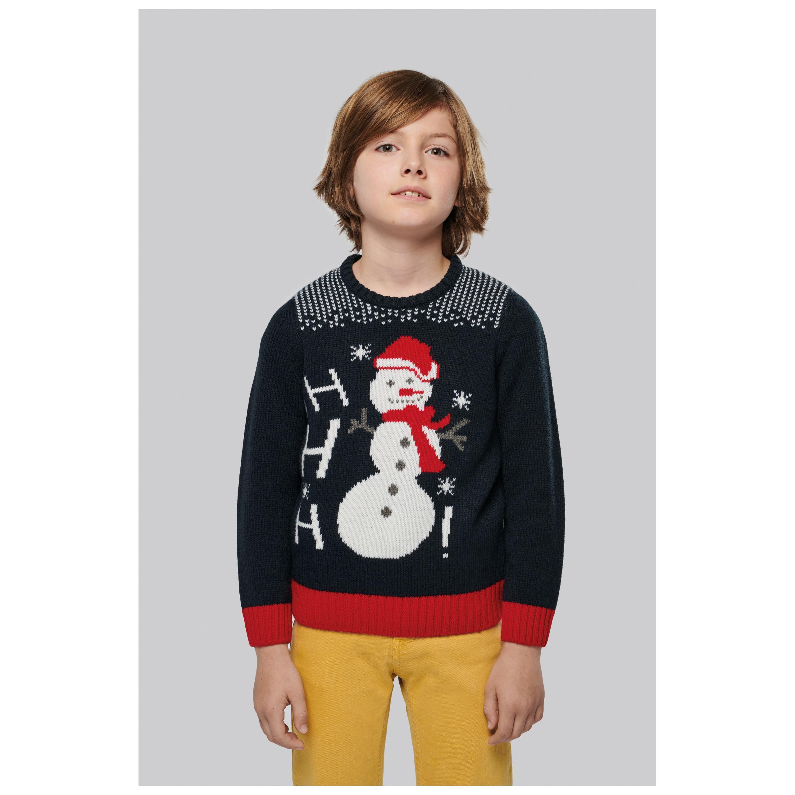 Kariban - Pullover Ho Ho Ho Enfant - Night Navy - 4/6 ans