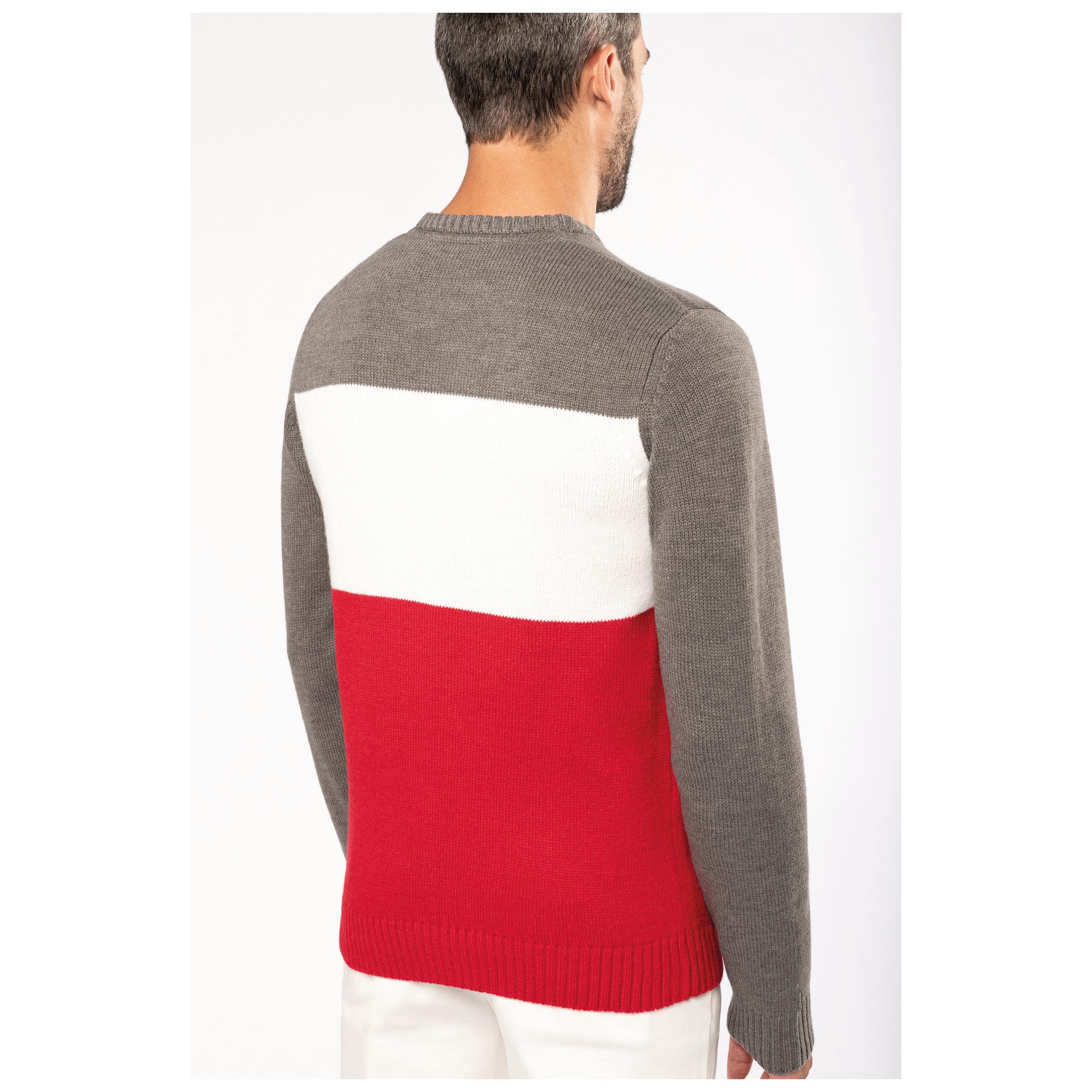 Kariban - Pullover motif flocon - Cherry Red - XS