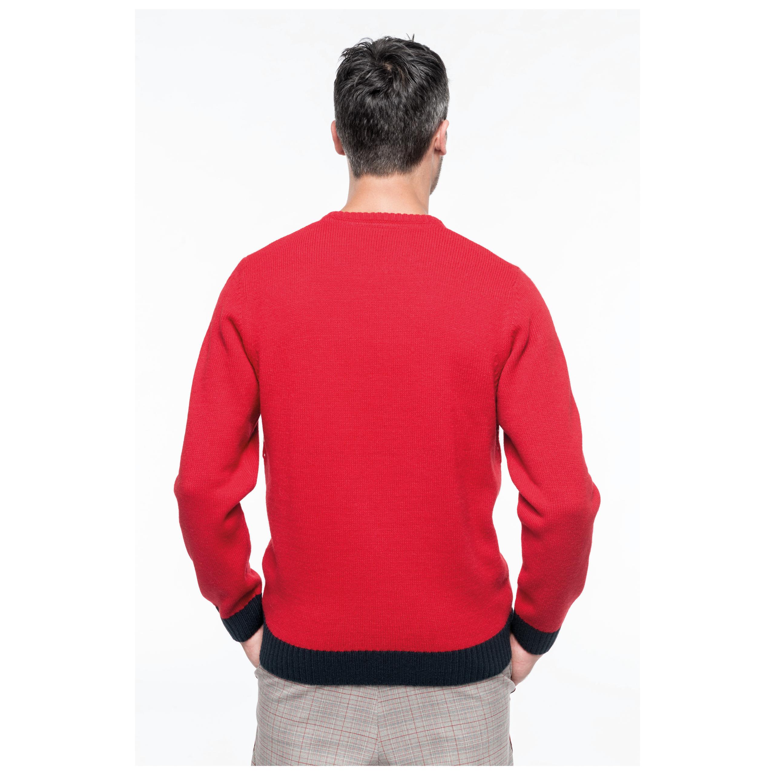 Kariban - Pullover motif rennes - Cherry Red - XS