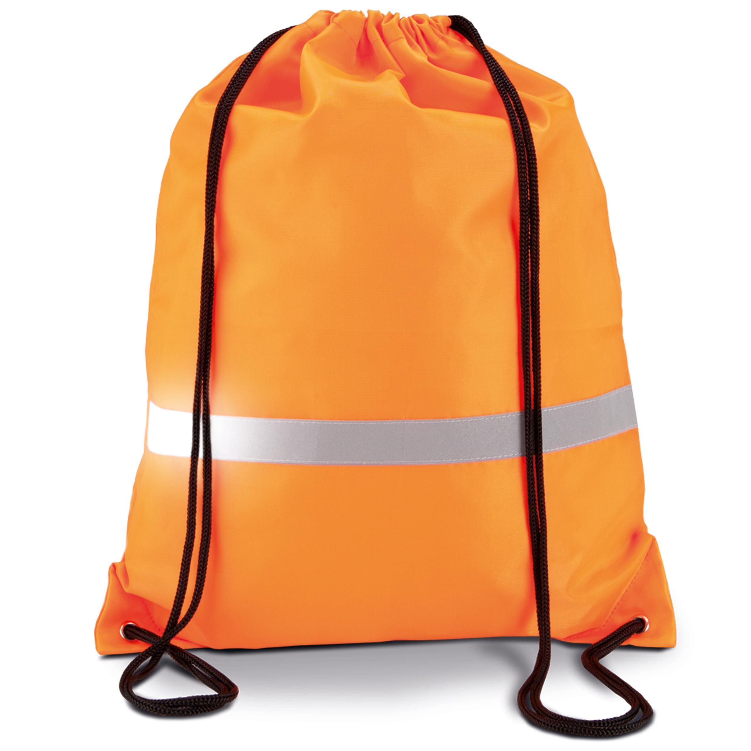 Kimood - Sac à dos avec cordelettes - Fluorescent Orange - One Size