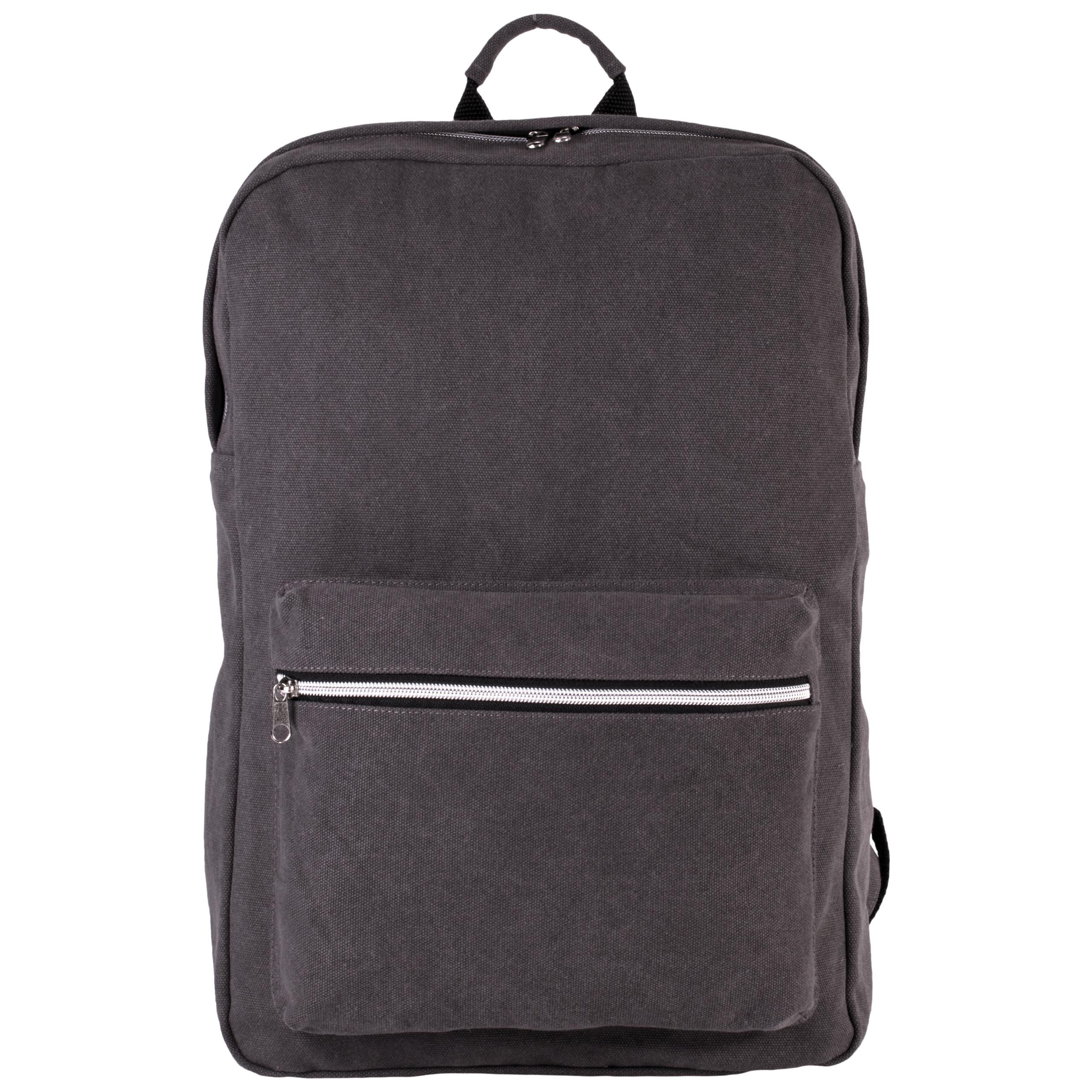 Kimood - Sac à dos en coton canvas - Washed Black - One Size