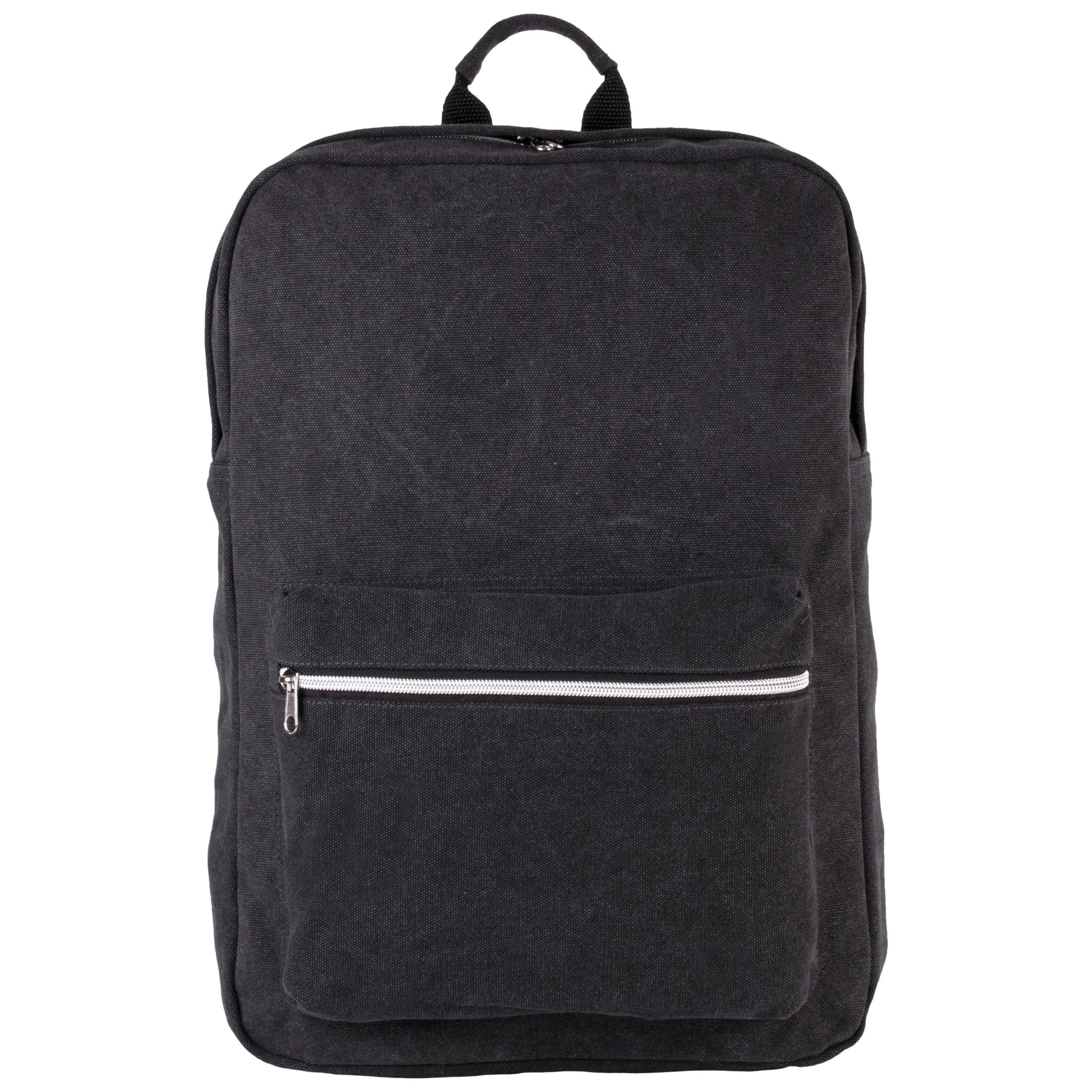 Kimood - Sac à dos en coton canvas - Washed Black - One Size