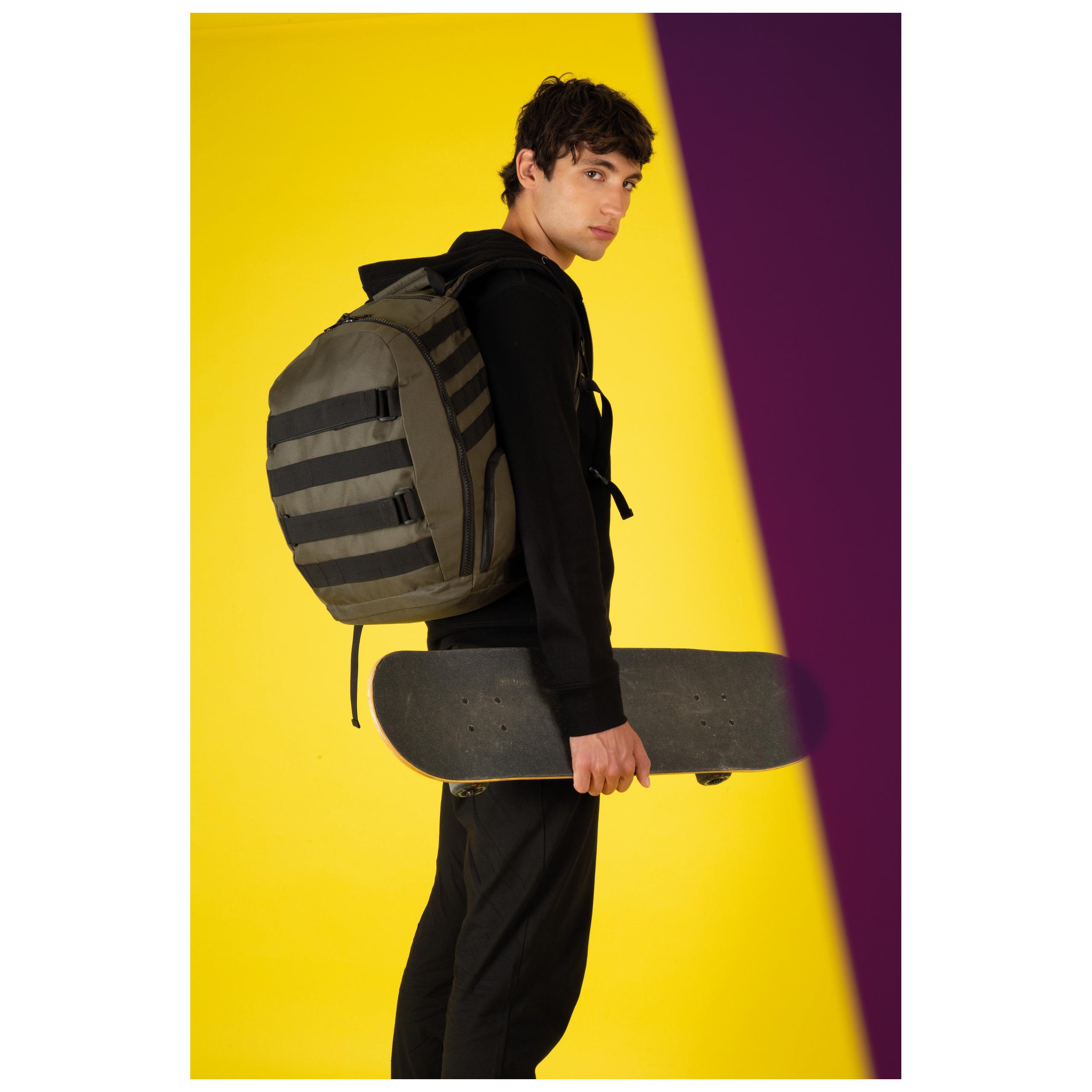 Kimood - Sac à dos style urbain avec porte-skate - Black - One Size