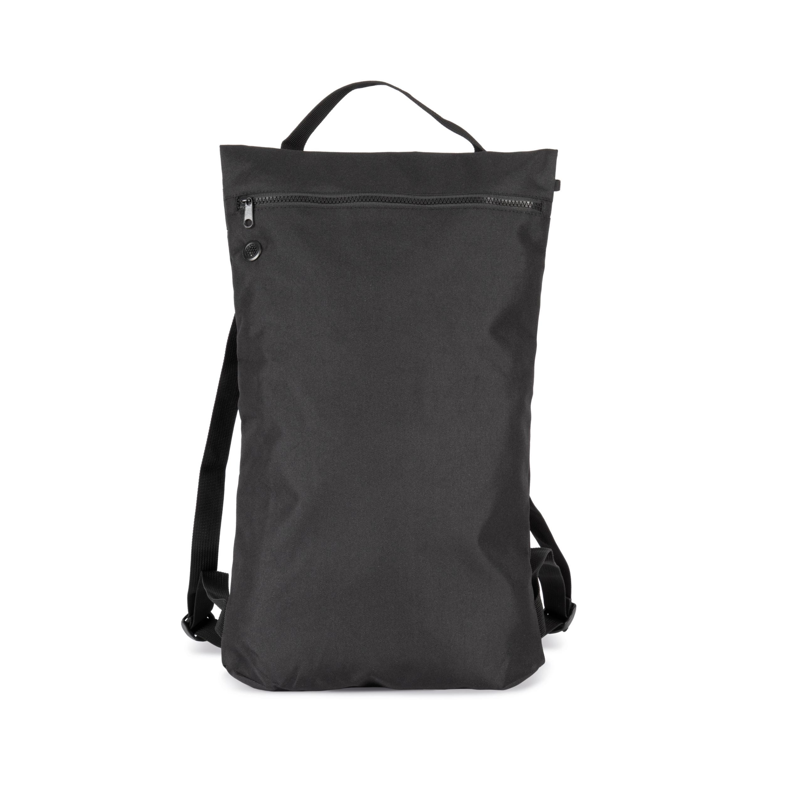 Kimood - Sac à dos plat recyclé style urbain - Black - One Size