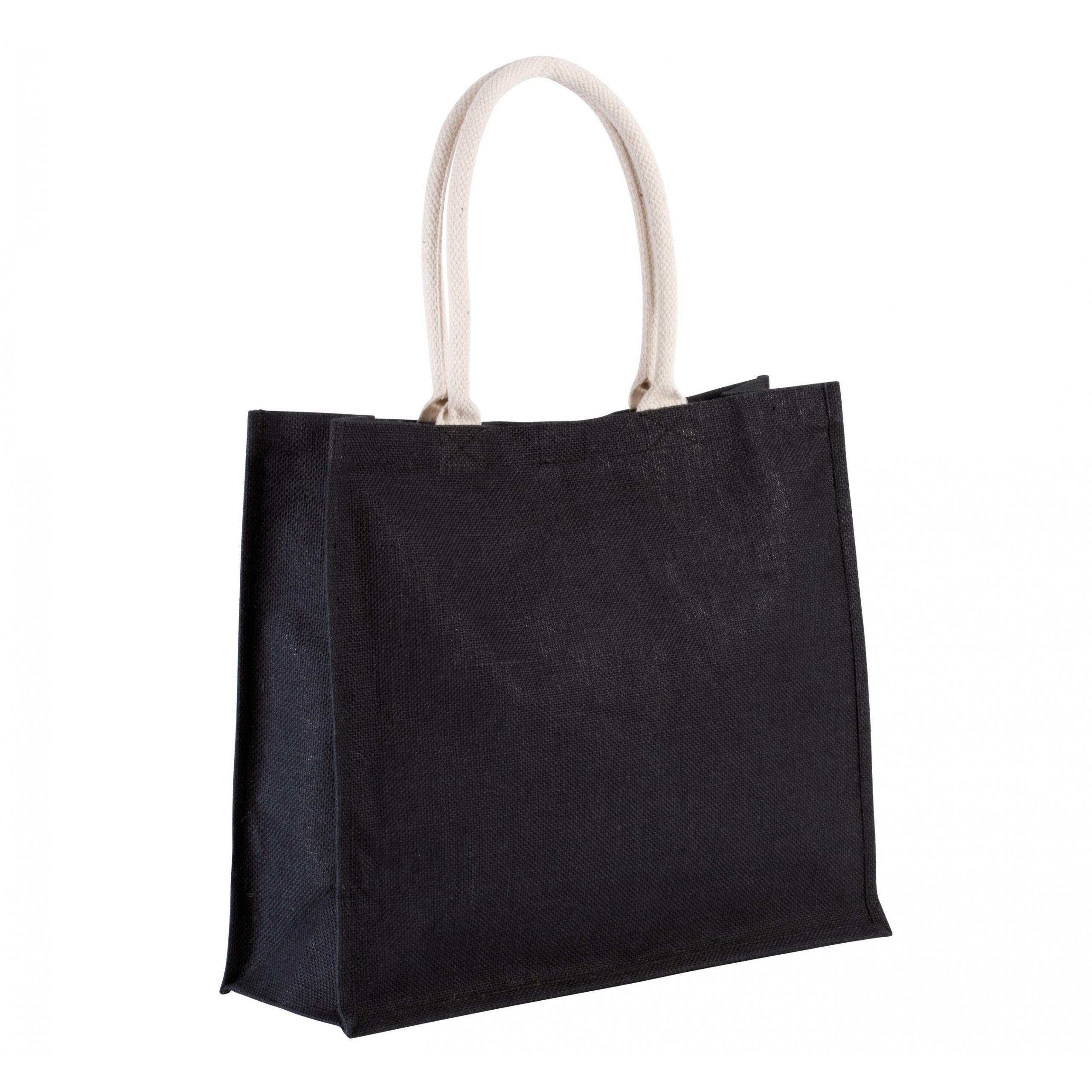 Kimood - Sac de plage en jute - Black - One Size