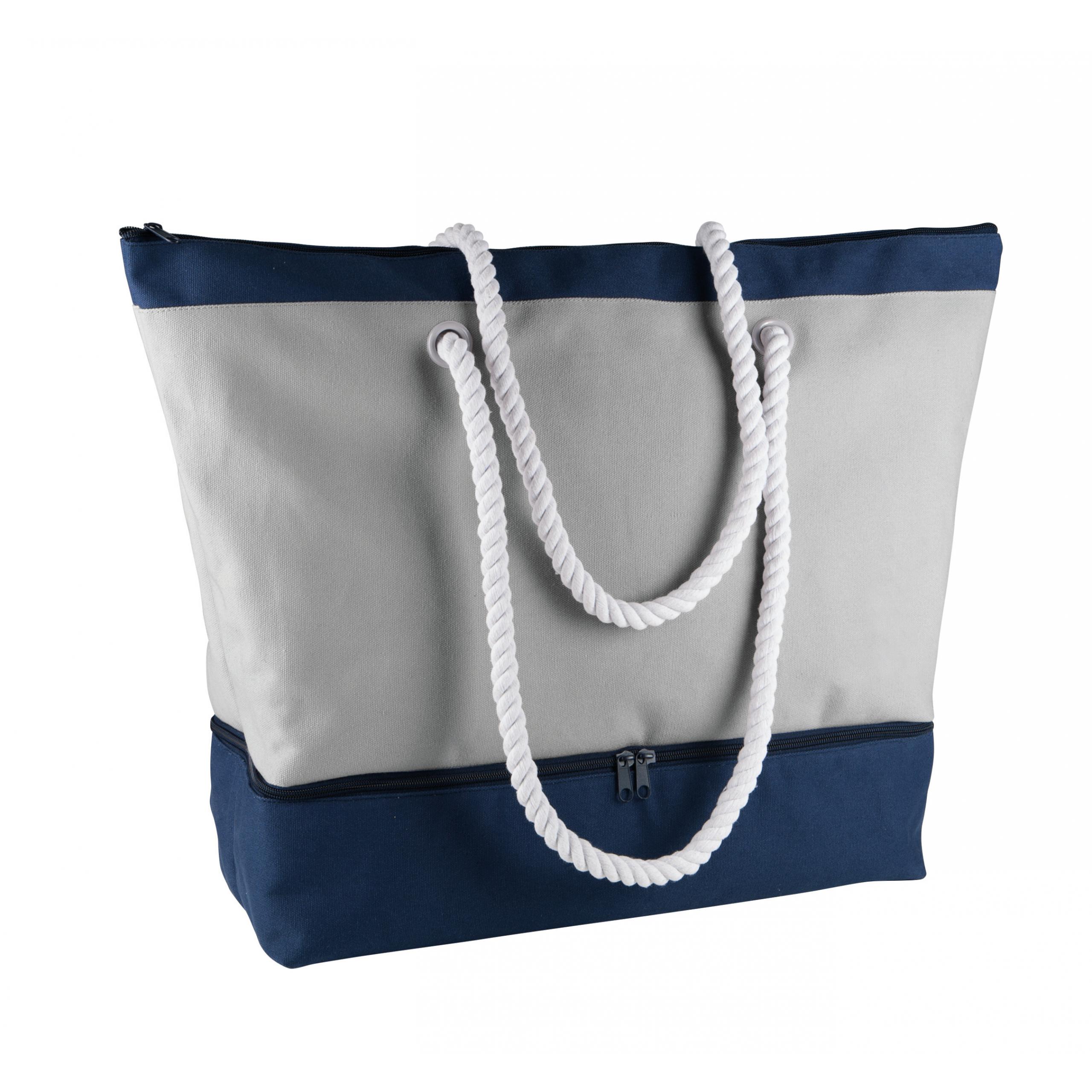 Kimood - Sac de plage isotherme - Light Grey / Navy - One Size