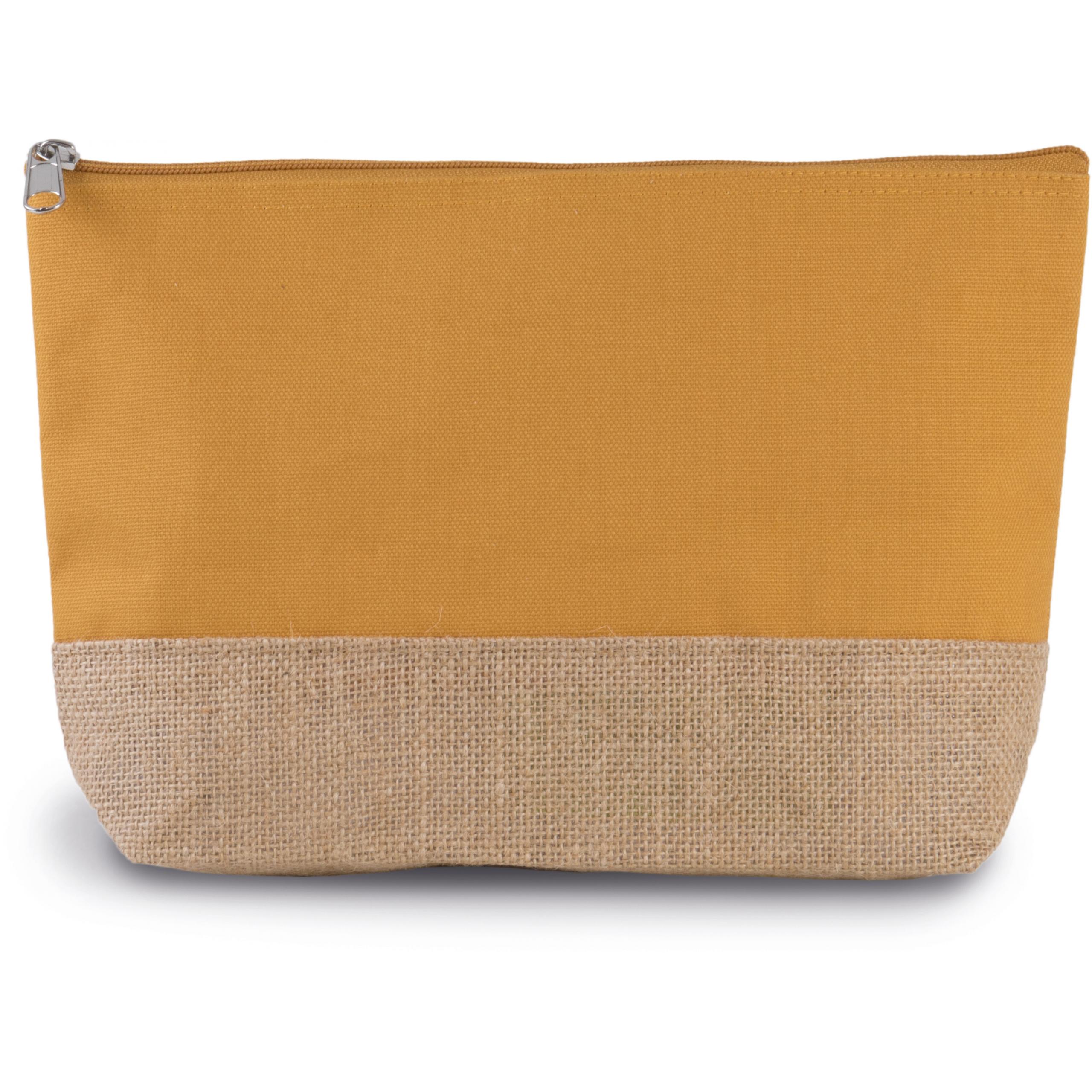 Kimood - Pochette en toiles de coton et jute - Cumin Yellow / Natural - One Size