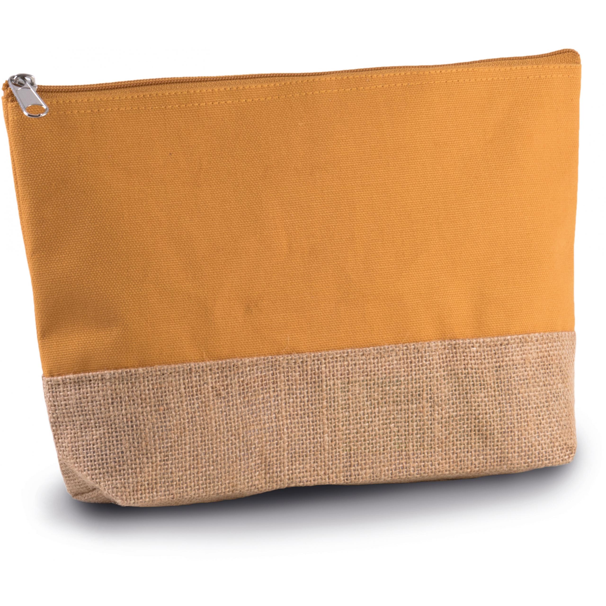 Kimood - Pochette en toiles de coton et jute - Cumin Yellow / Natural - One Size