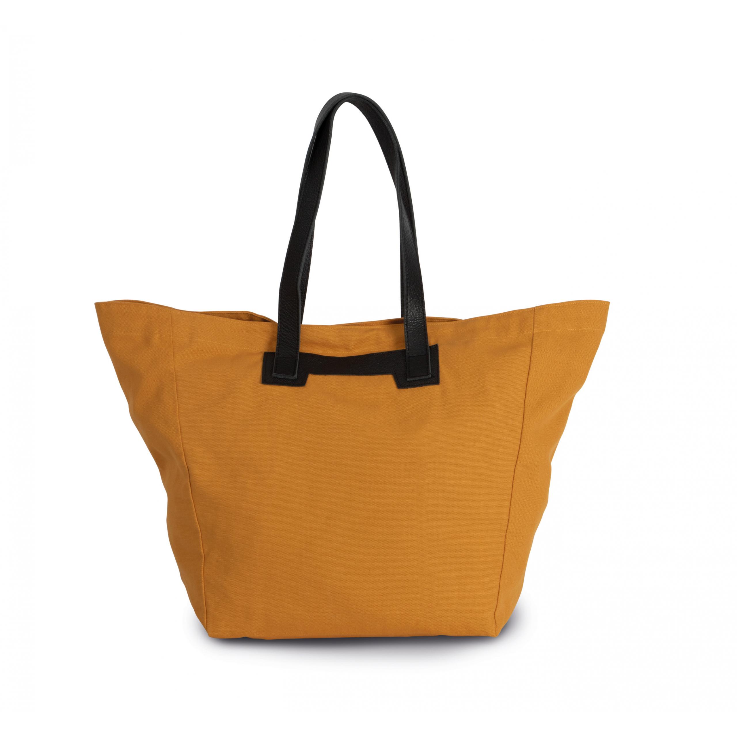 Kimood - Sac à main avec anses en cuir - Cumin Yellow - One Size