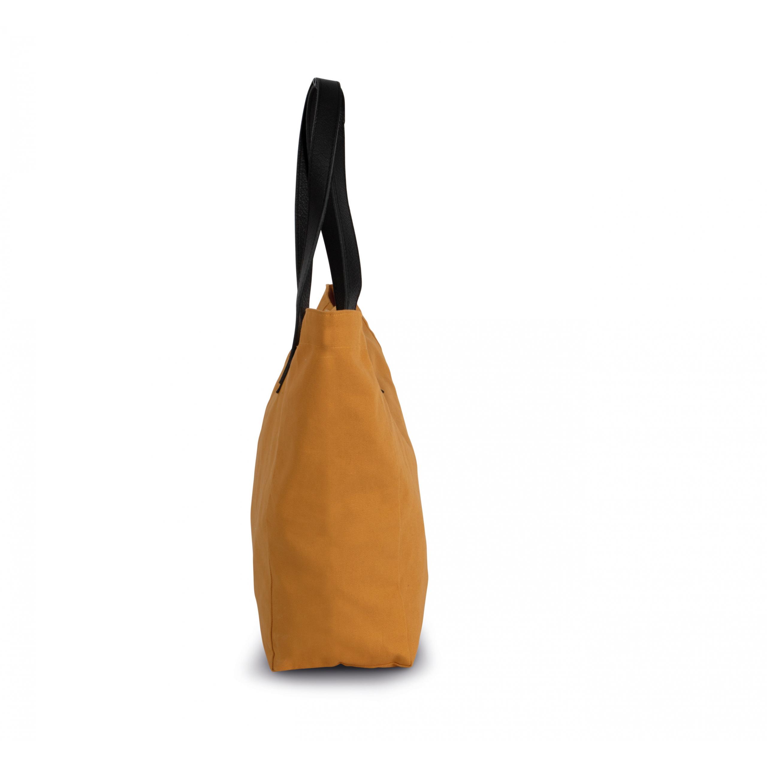 Kimood - Sac à main avec anses en cuir - Cumin Yellow - One Size