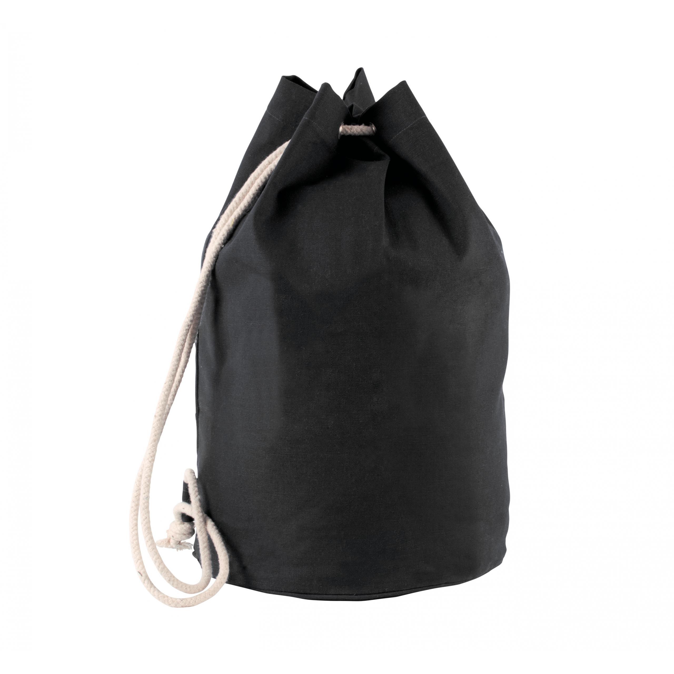 Kimood - Sac marin en coton avec cordon - Black - One Size