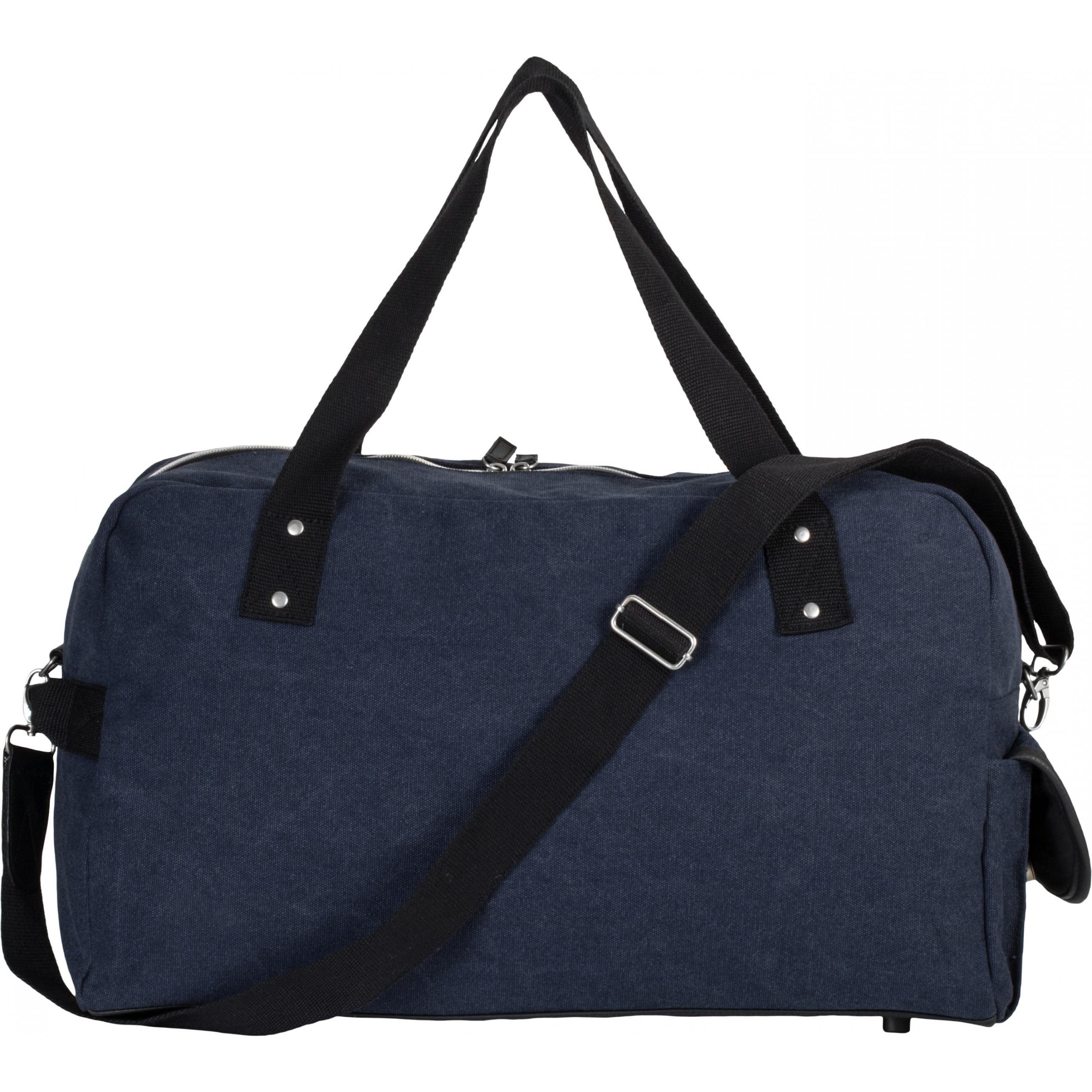 Kimood - Sac de voyage en coton canvas - Washed Black - One Size