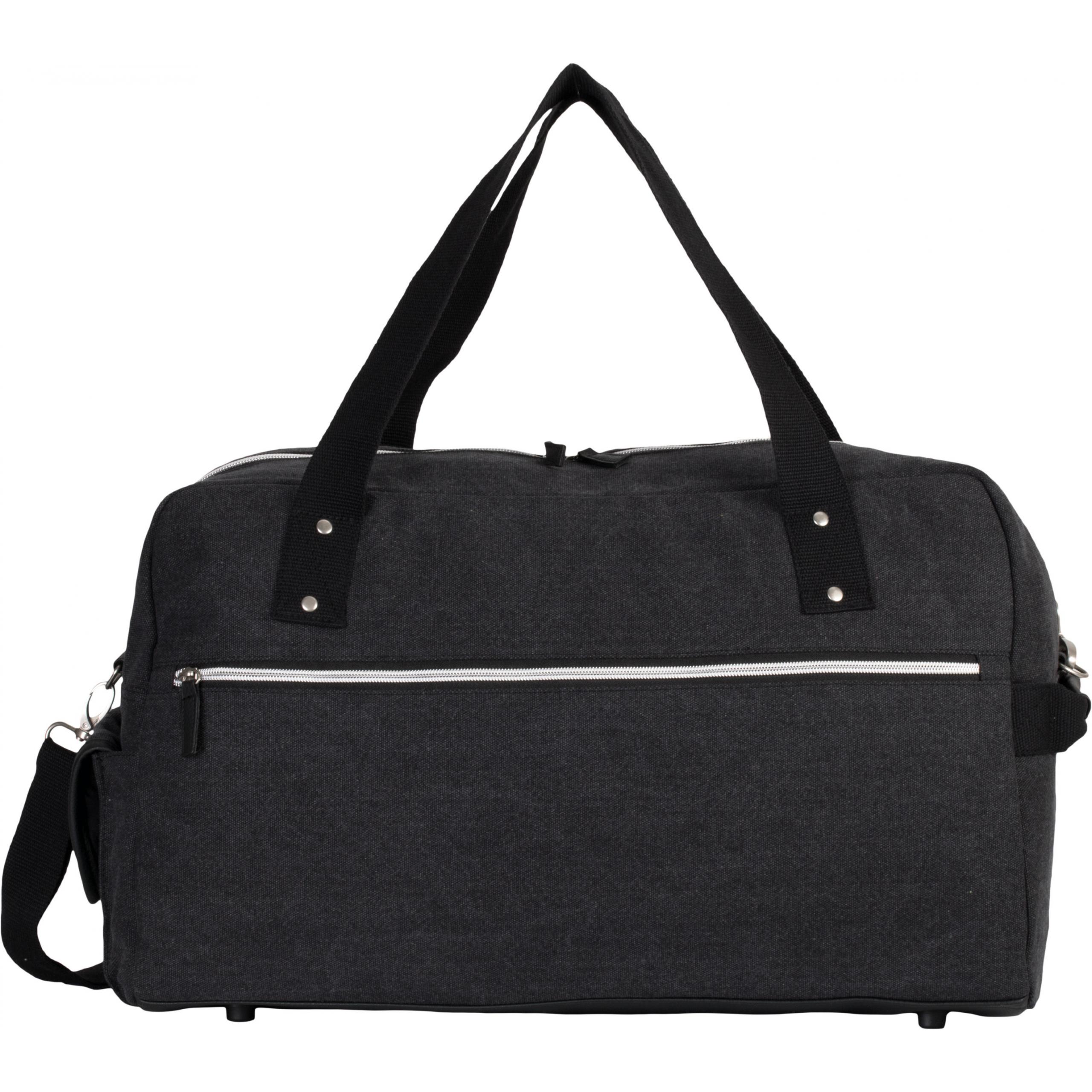 Kimood - Sac de voyage en coton canvas - Washed Black - One Size