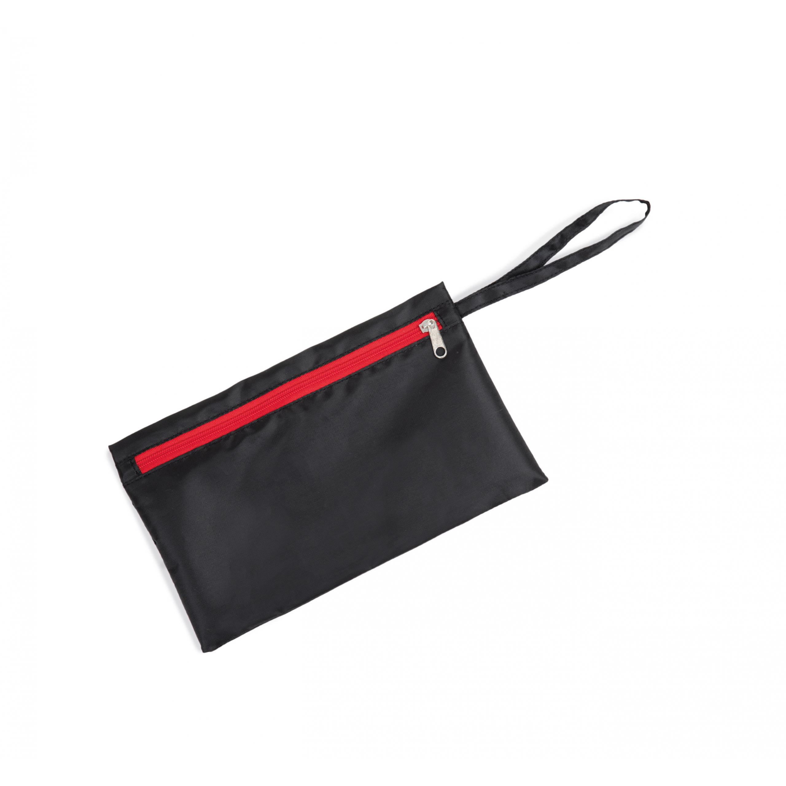 Kimood - Pochette range-masques à double compartiment - Black / Red / Cool Grey - One Size