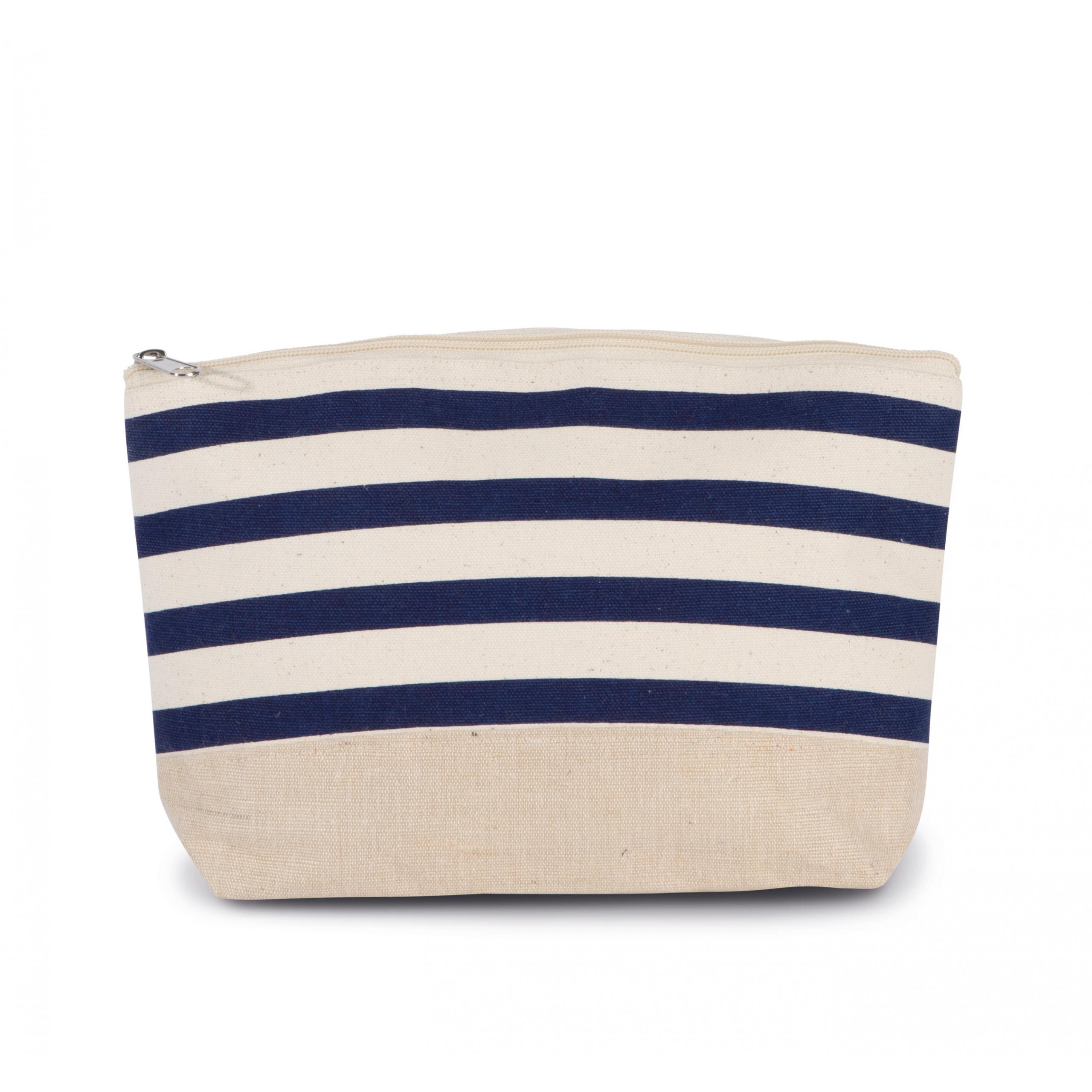 Kimood - Pochette accessoires imprimé marin - Natural / Navy - One Size